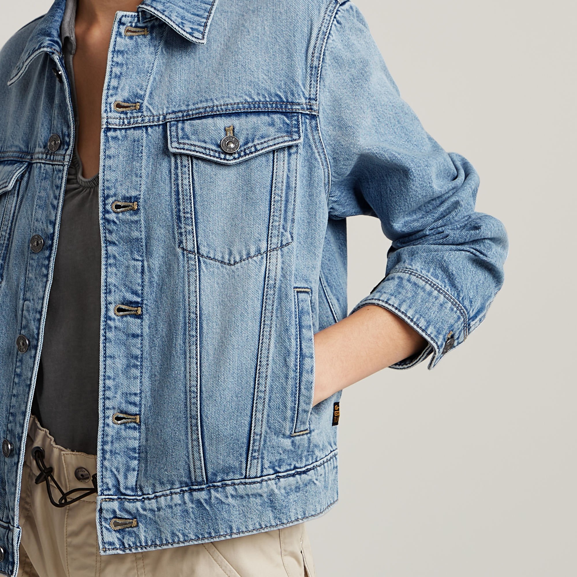 G-Star RAW True Denim Jack Lichtblauw Dames