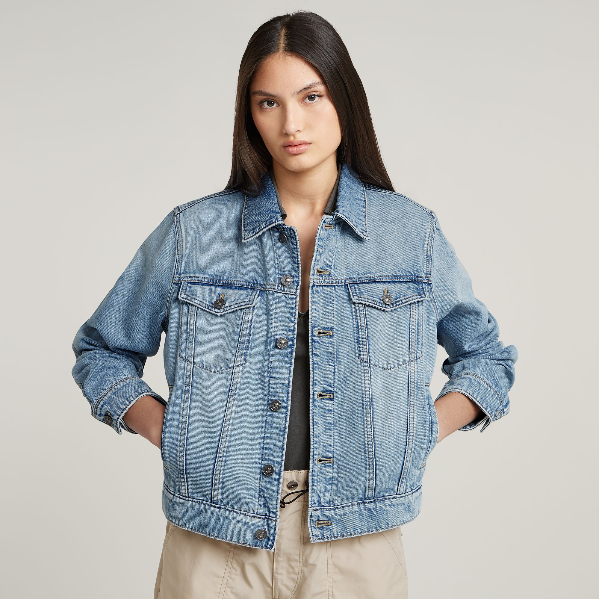 G-Star RAW True Denim Jack Lichtblauw Dames