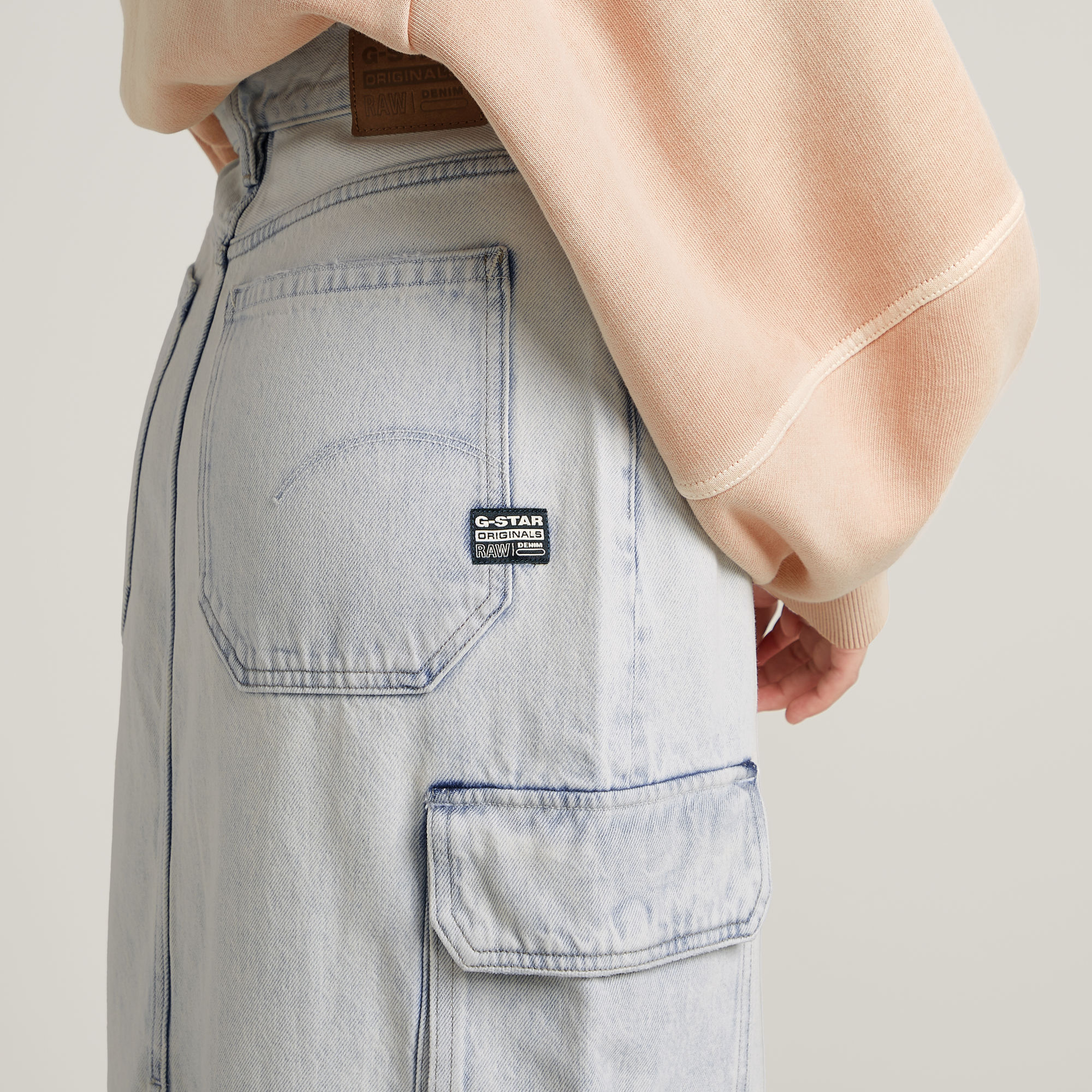 G-Star RAW Viktoria Long Cargo Rok Lichtblauw Dames