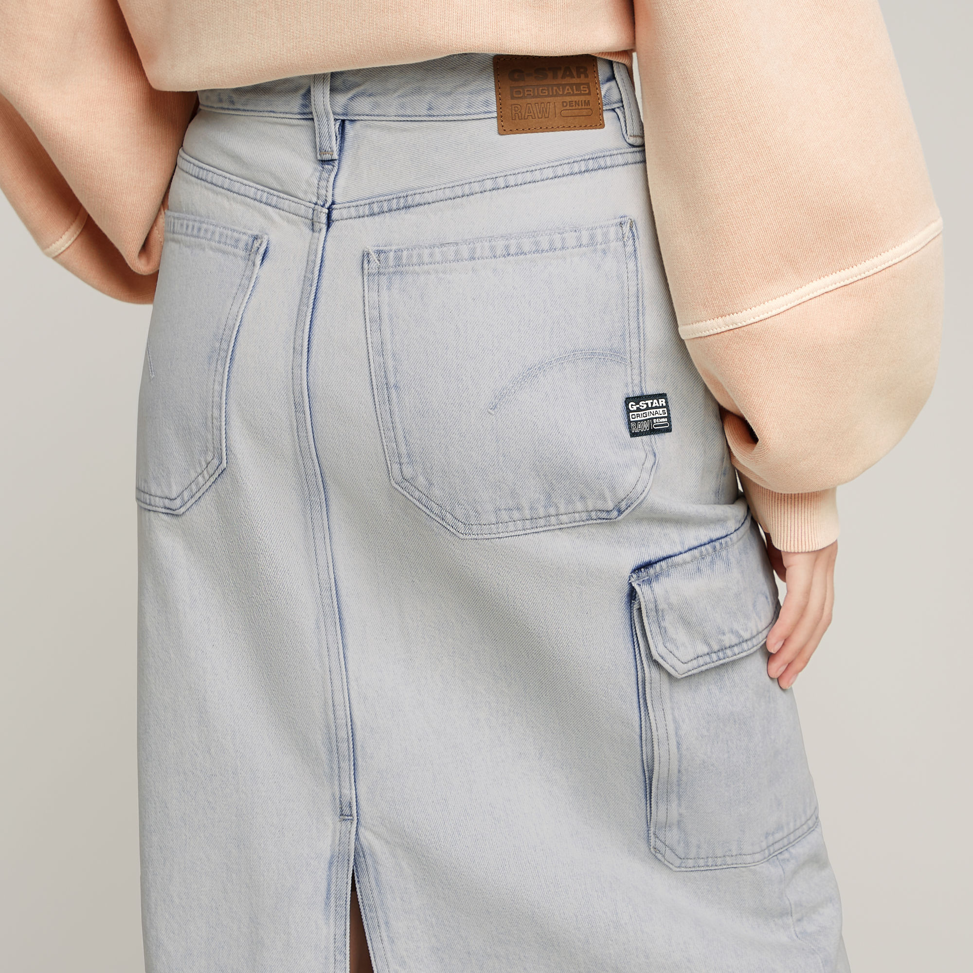 G-Star RAW Viktoria Long Cargo Rok Lichtblauw Dames