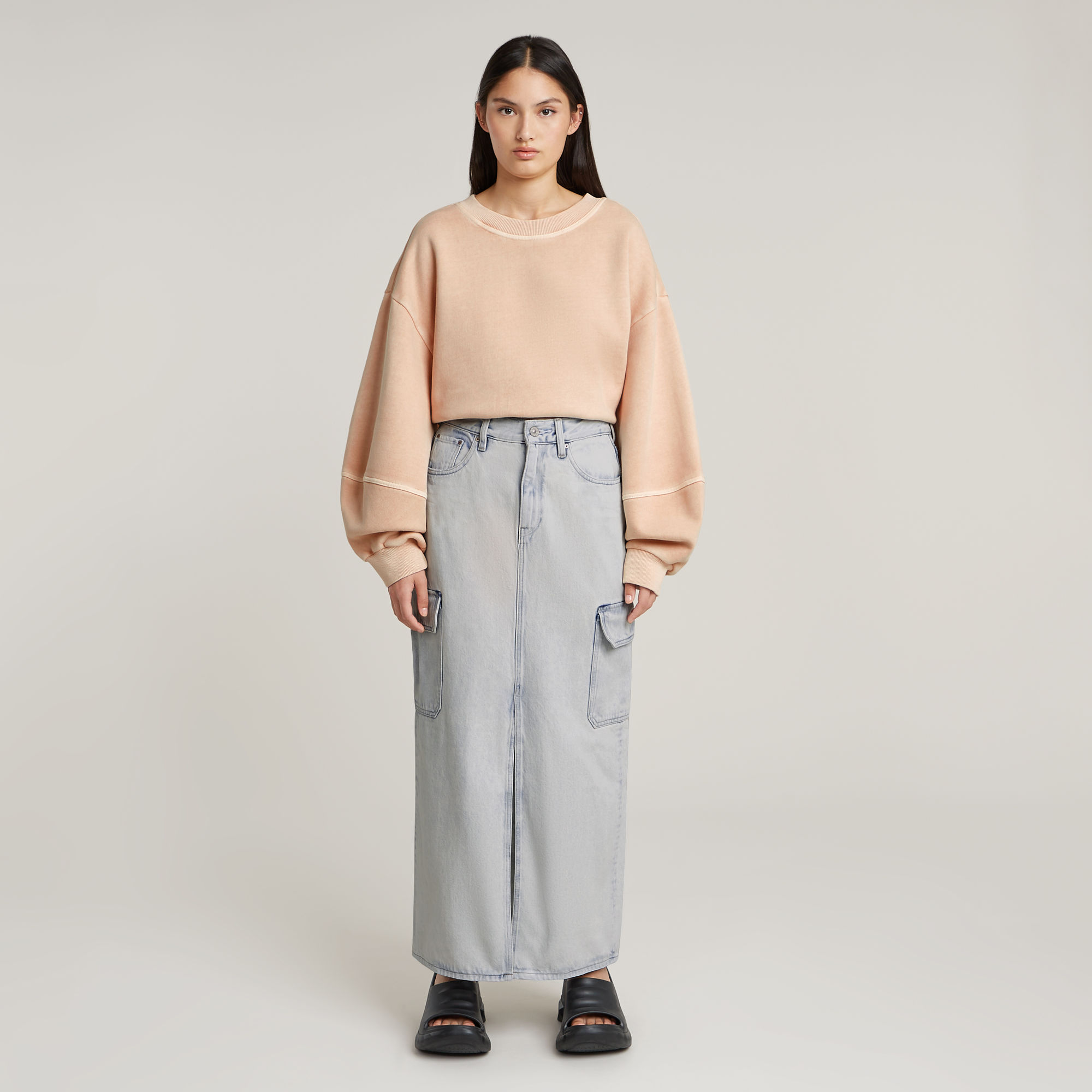 G-Star RAW Viktoria Long Cargo Rok Lichtblauw Dames