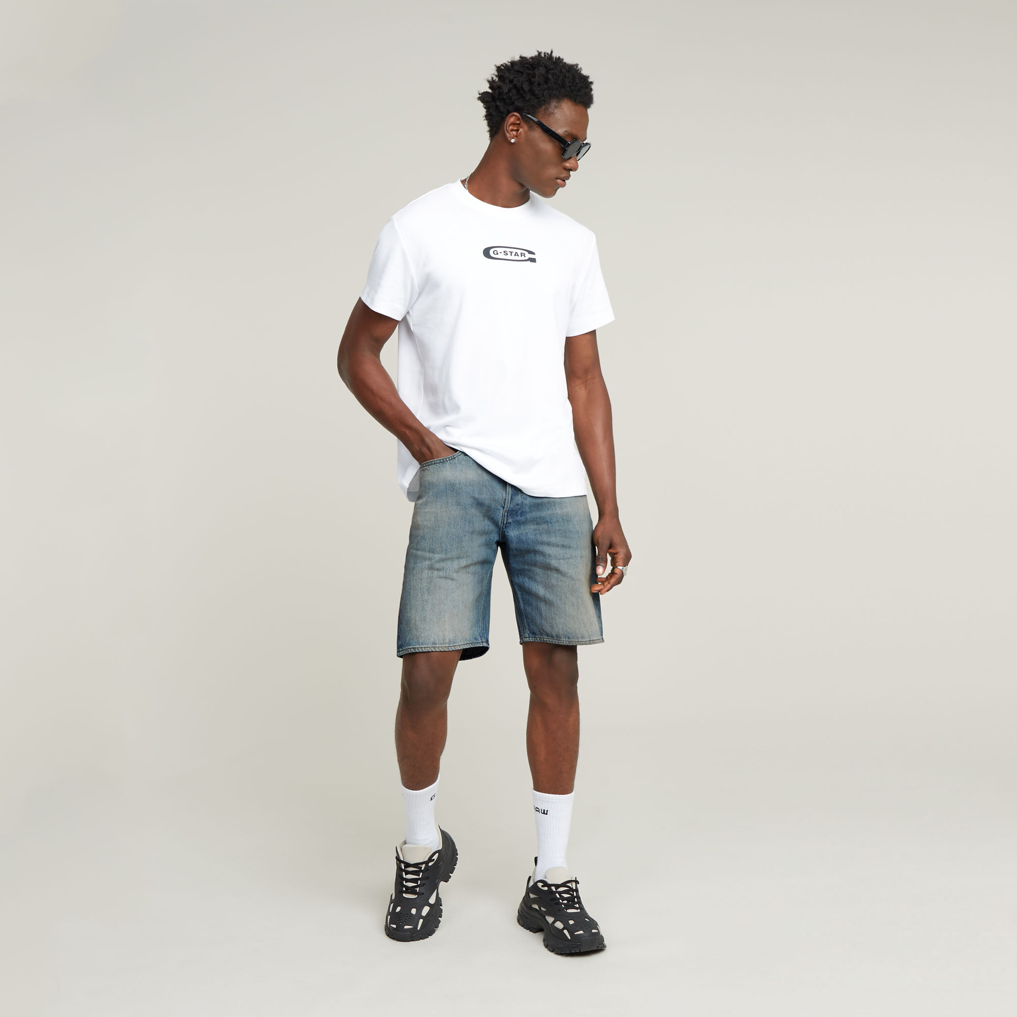 G-Star RAW Dakota Short Clean Edge Lichtblauw Heren