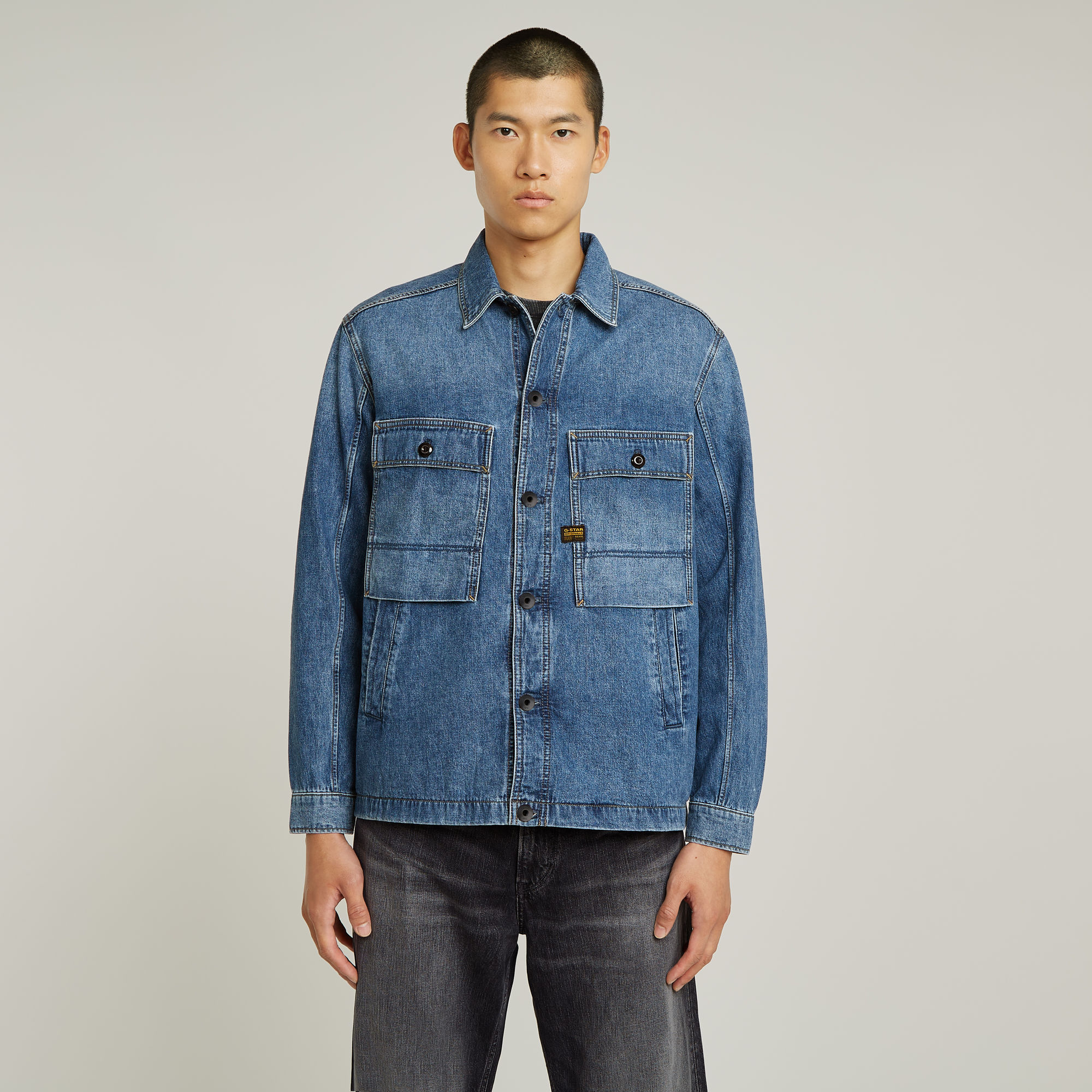 

Mosa Overshirt - Midden blauw - Heren