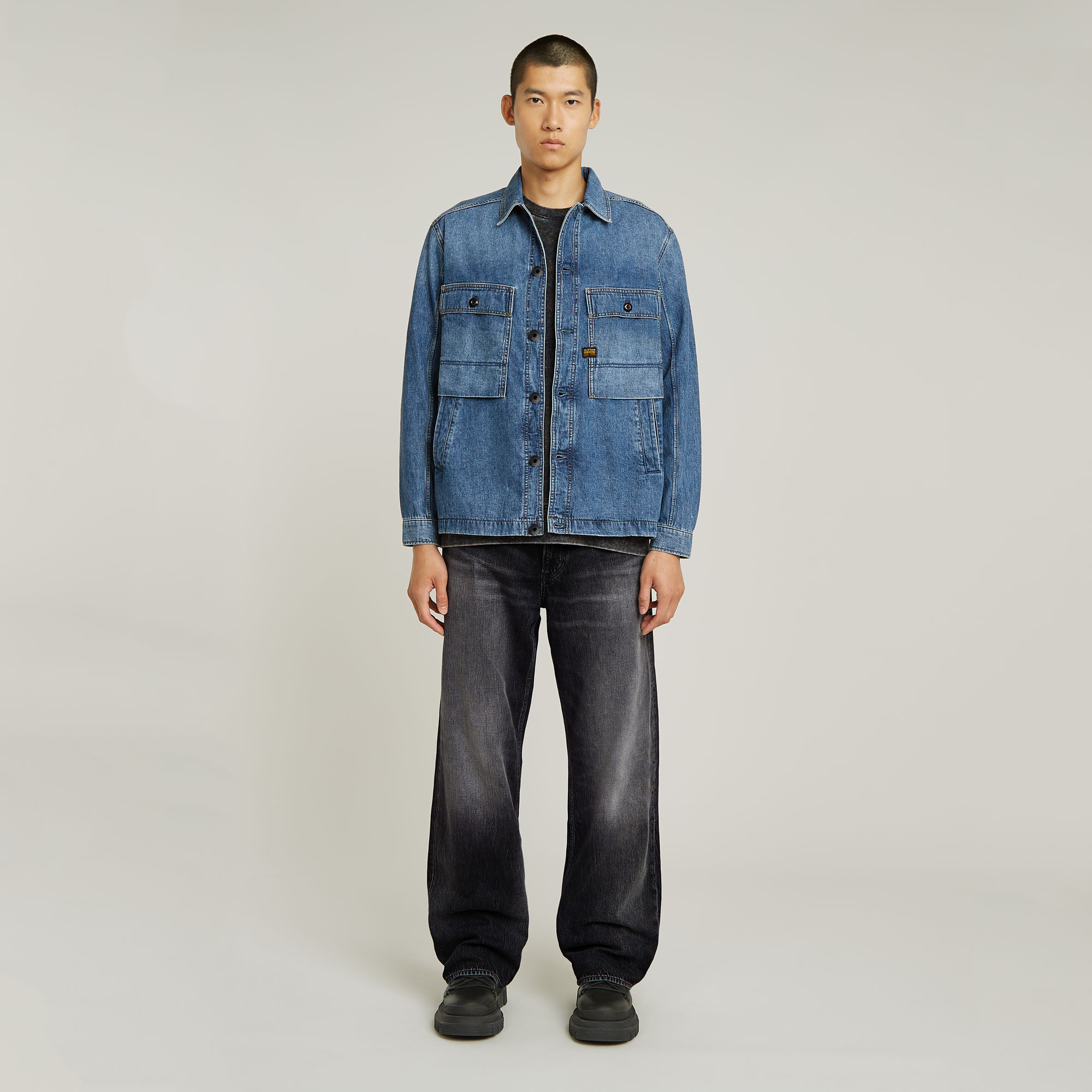 G-Star RAW Mosa Overshirt Midden blauw Heren