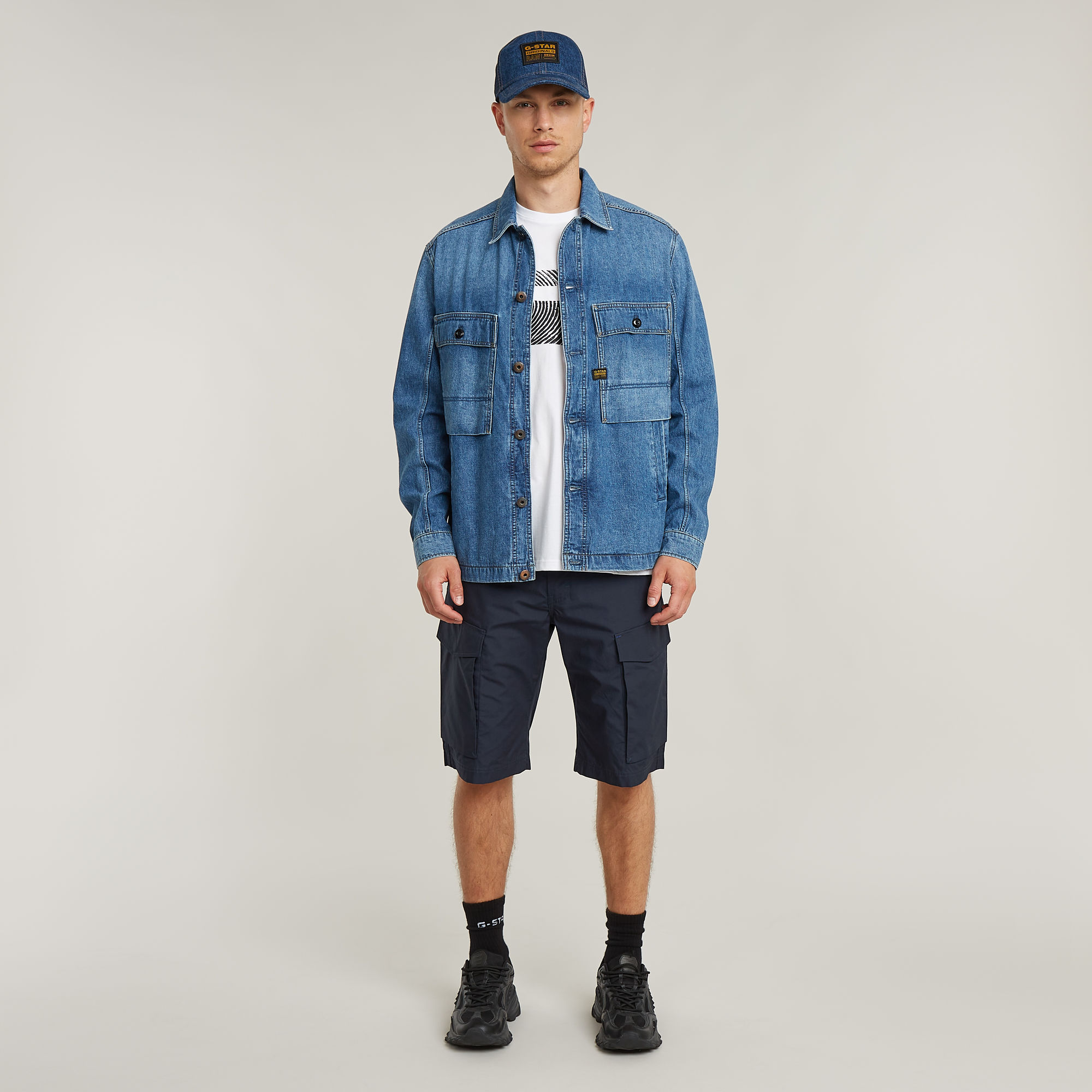 G-Star RAW Core Regular Cargo Short Donkerblauw Heren