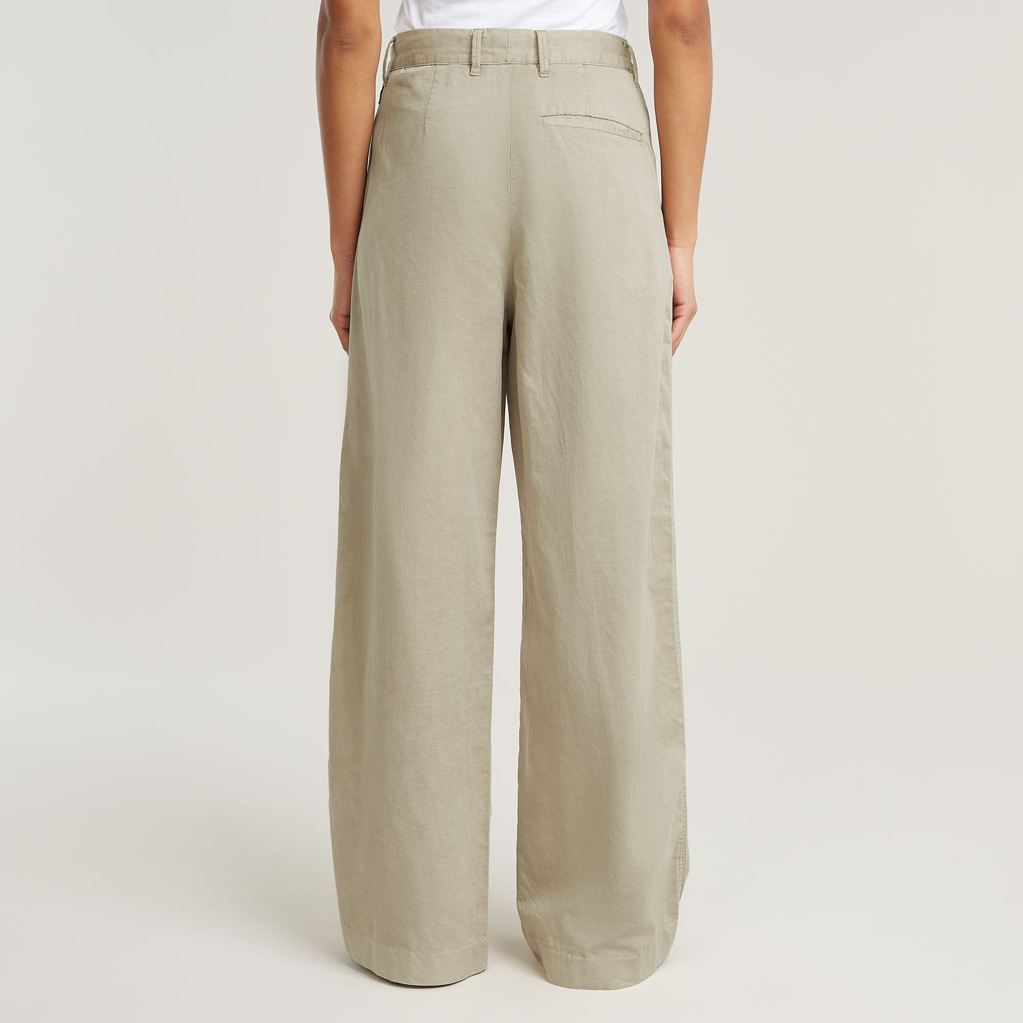 G-Star RAW Fluid Wide Leg Broek Beige Dames