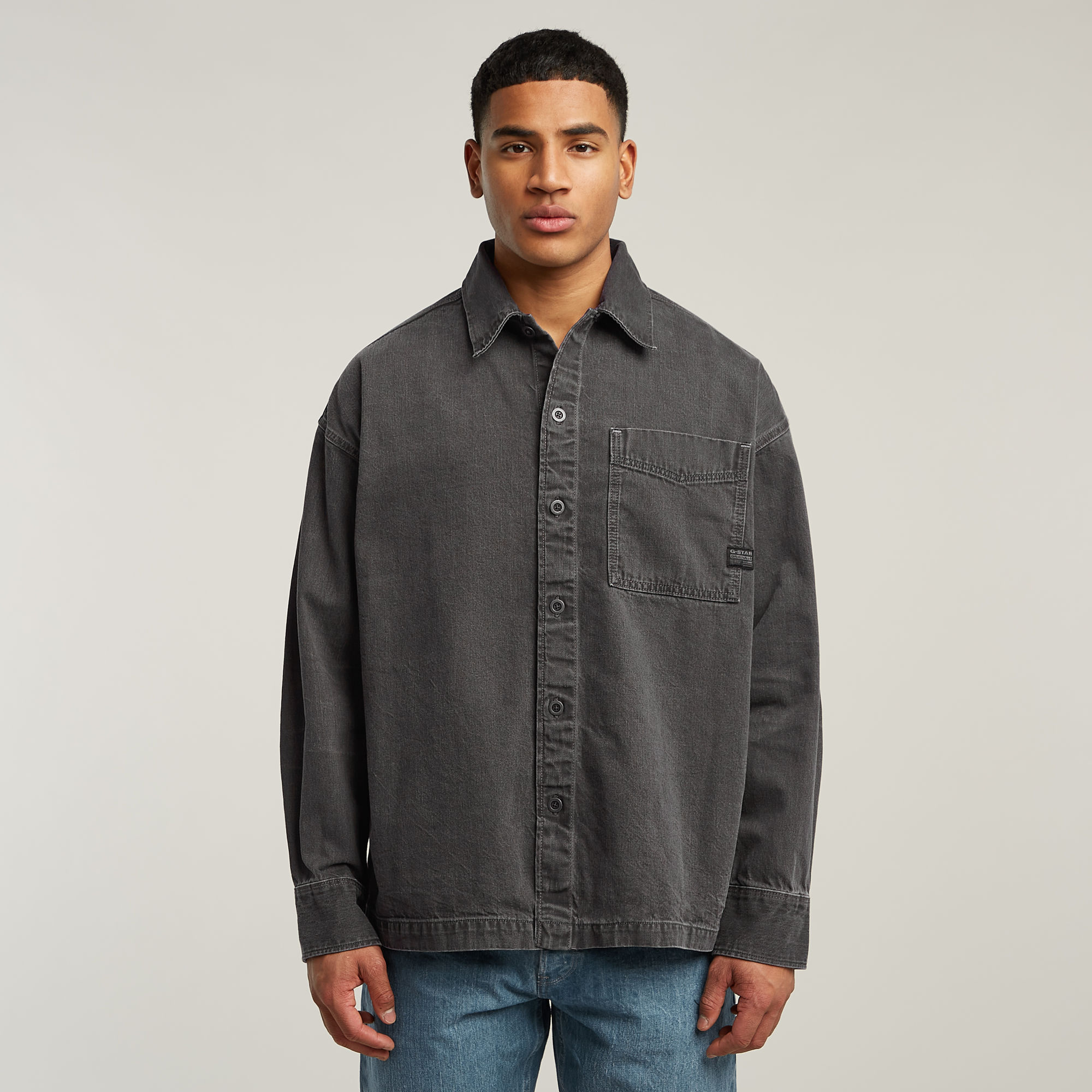 G-Star RAW Boxy Fit Shirt Grijs Heren