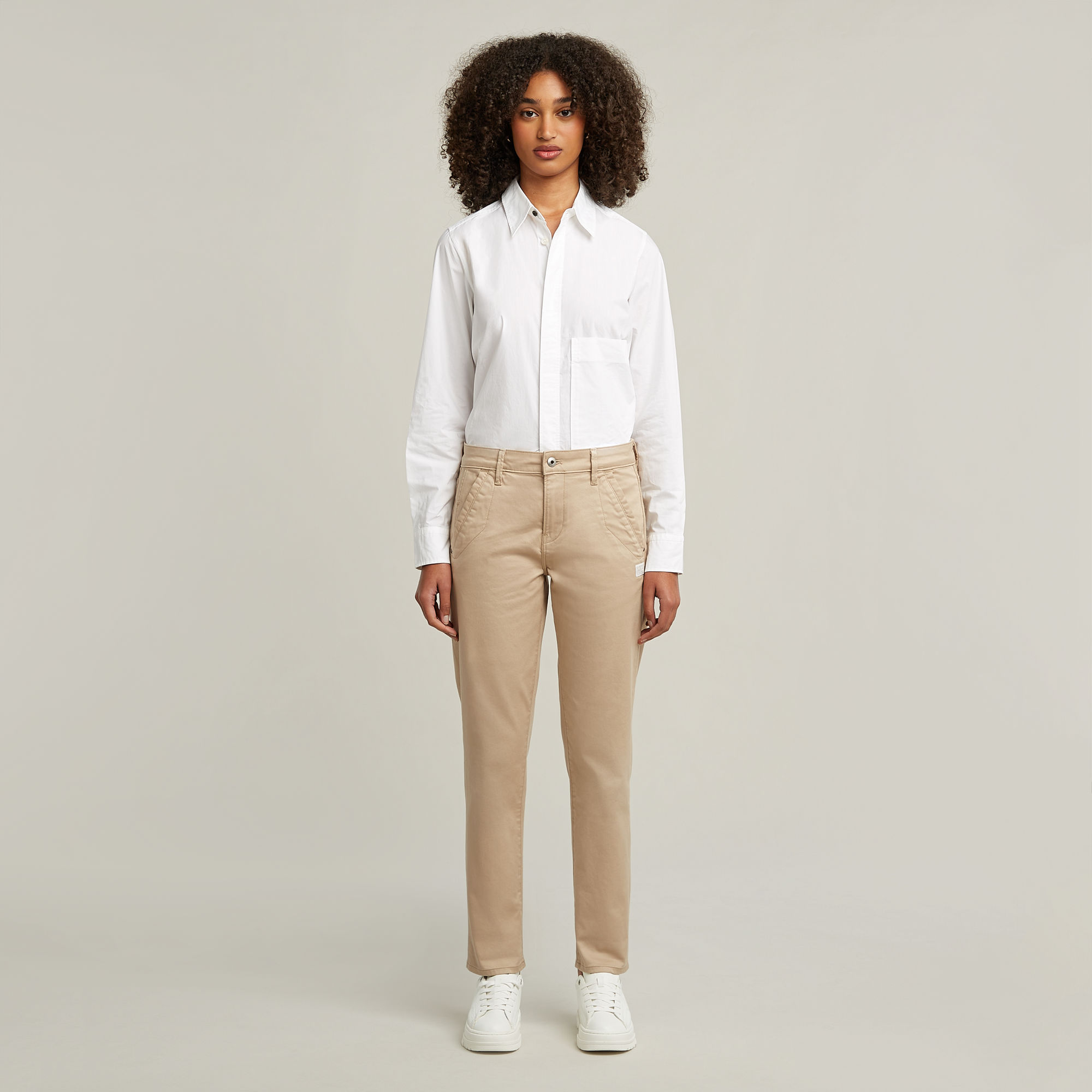 G-Star RAW Kate Boyfriend Broek Beige Dames