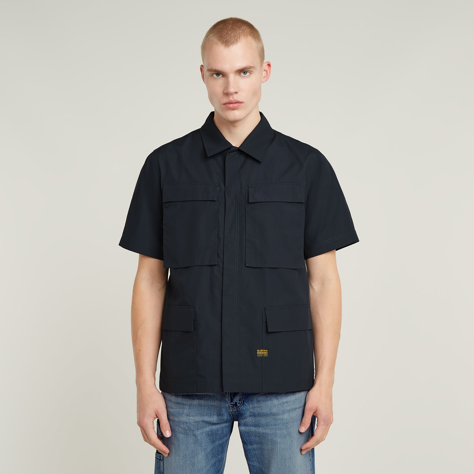 

R-3N Slim Overshirt - Donkerblauw - Heren