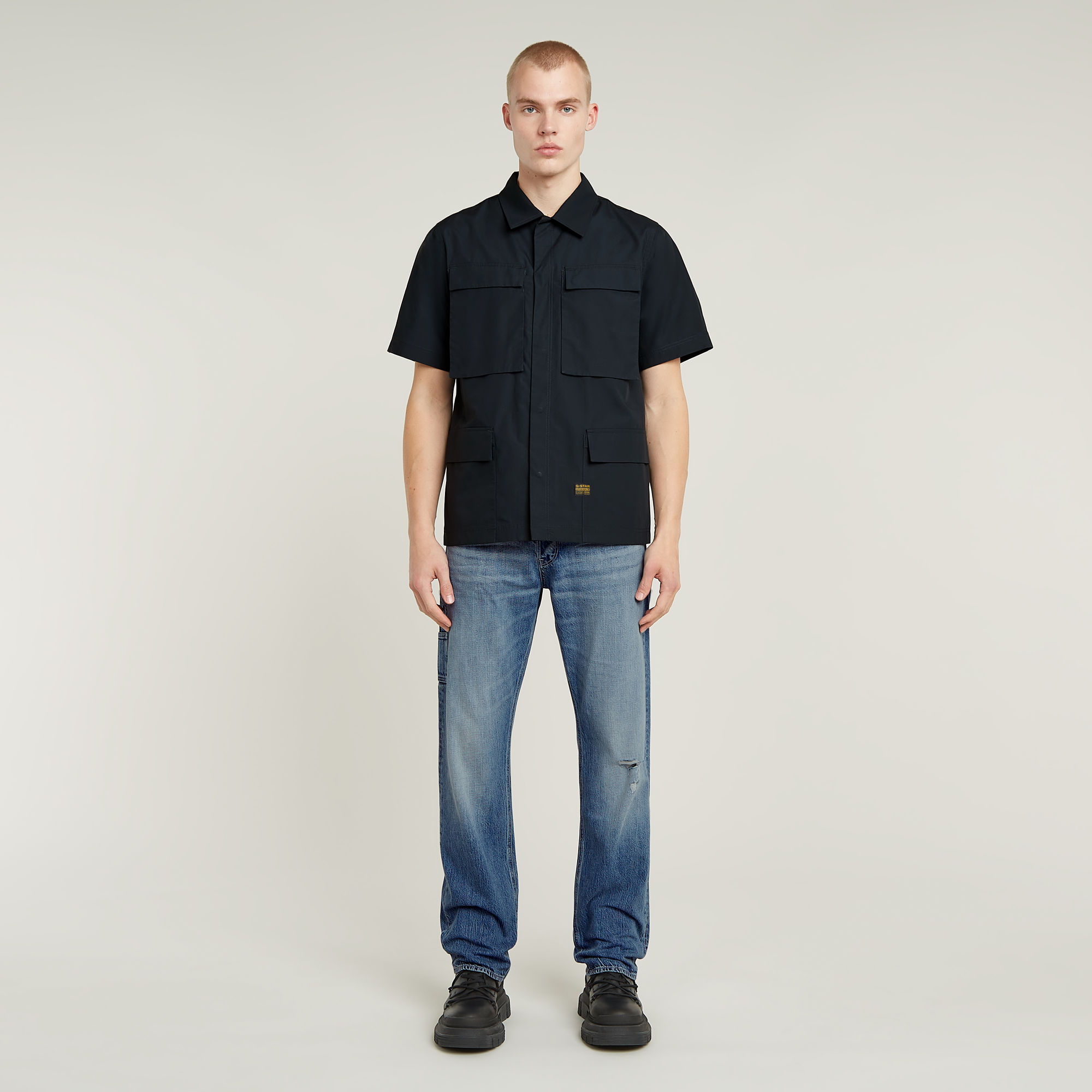 G-Star RAW R-3N Slim Overshirt Donkerblauw Heren