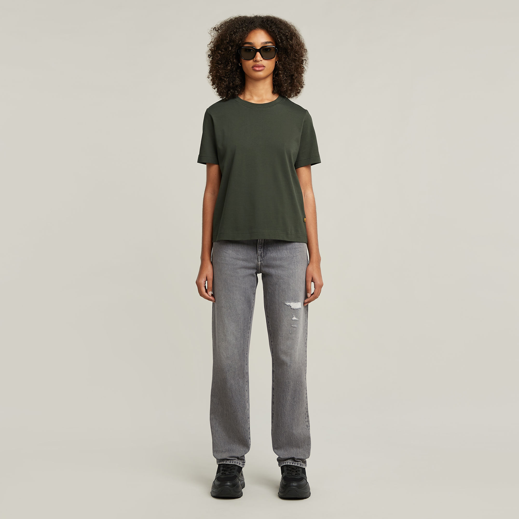 G-Star RAW Heavy Weight Regular Top Grijs Dames