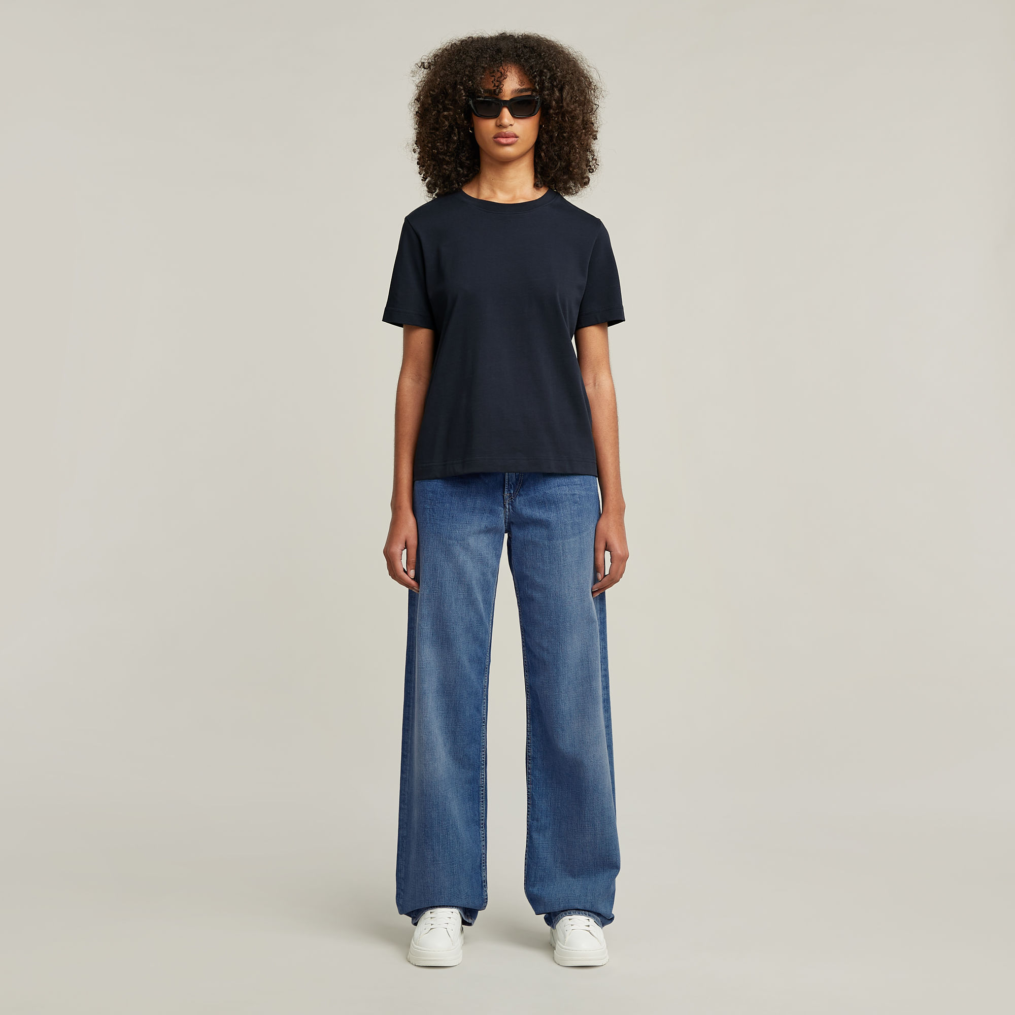 G-Star RAW Heavy Weight Regular Top Donkerblauw Dames