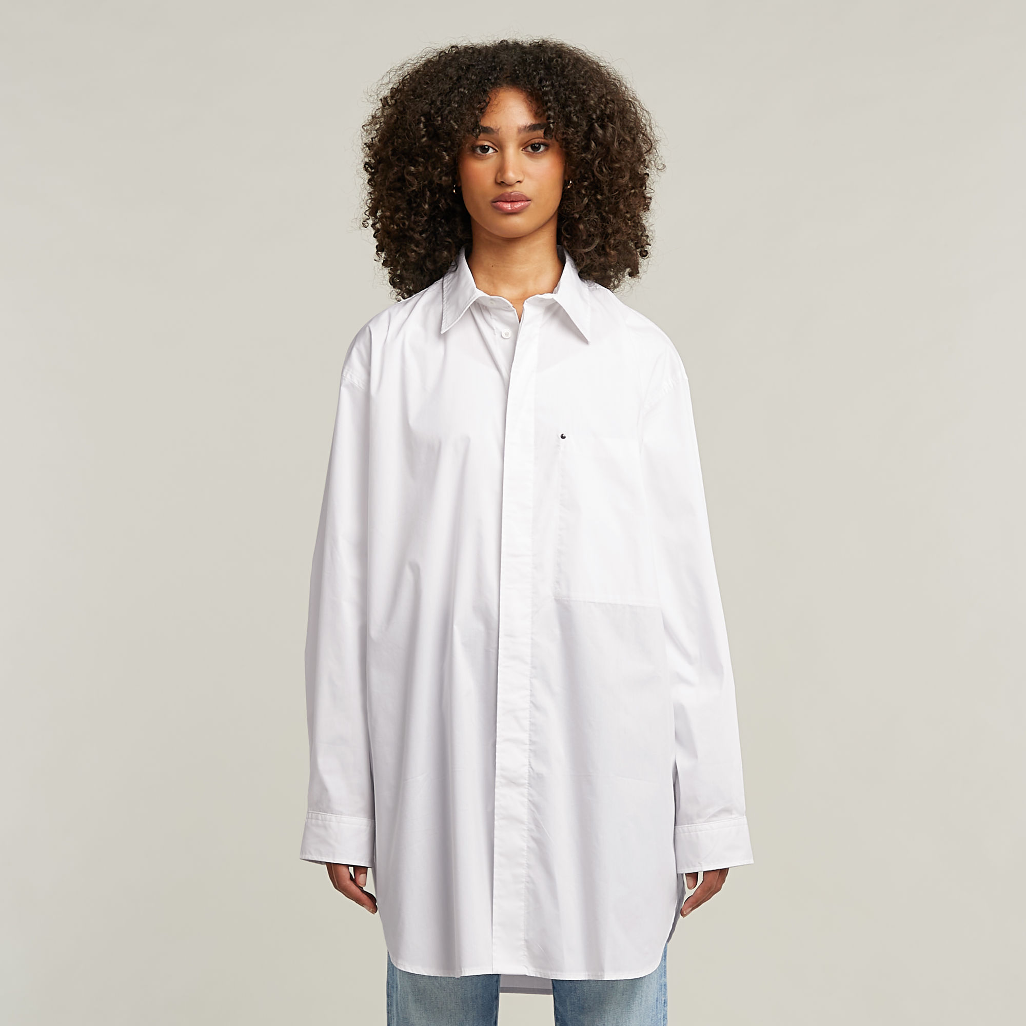 Oversized Boyfriend Hemd - Weiß - Damen