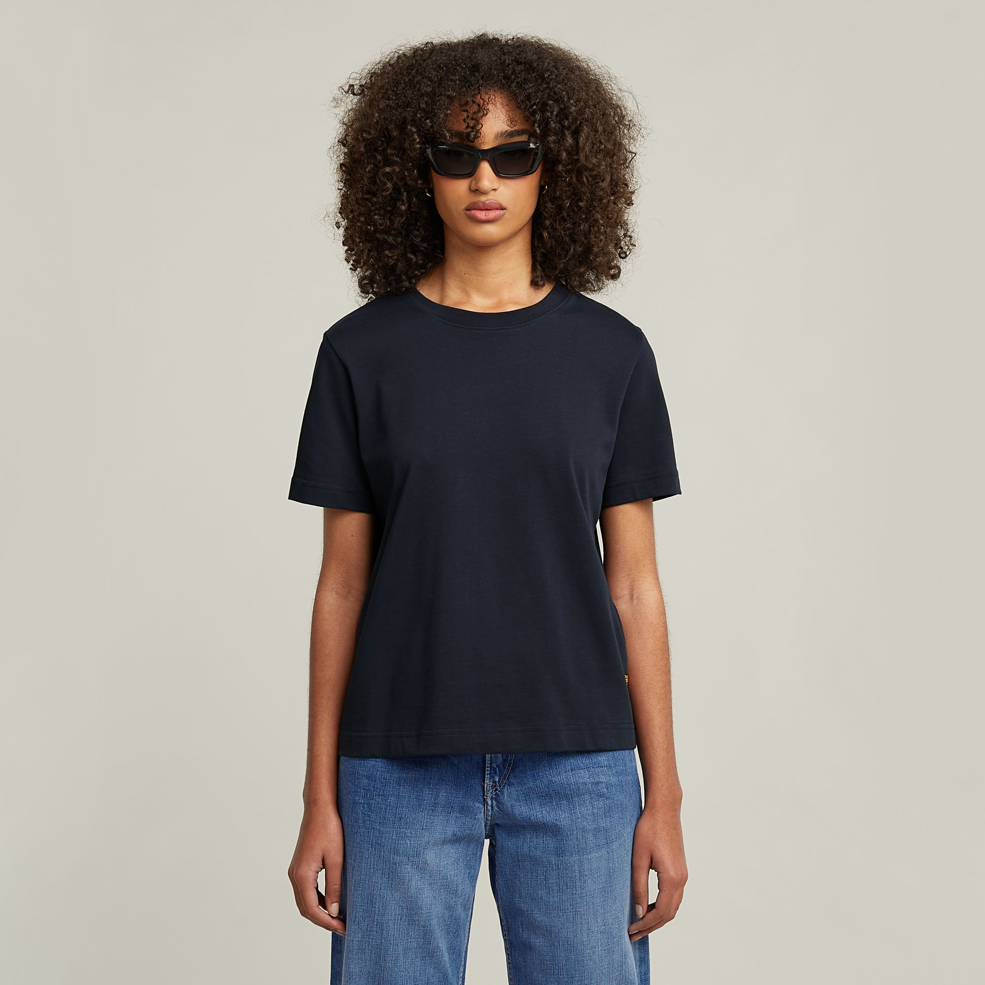 G-Star RAW Heavy Weight Regular Top Donkerblauw Dames