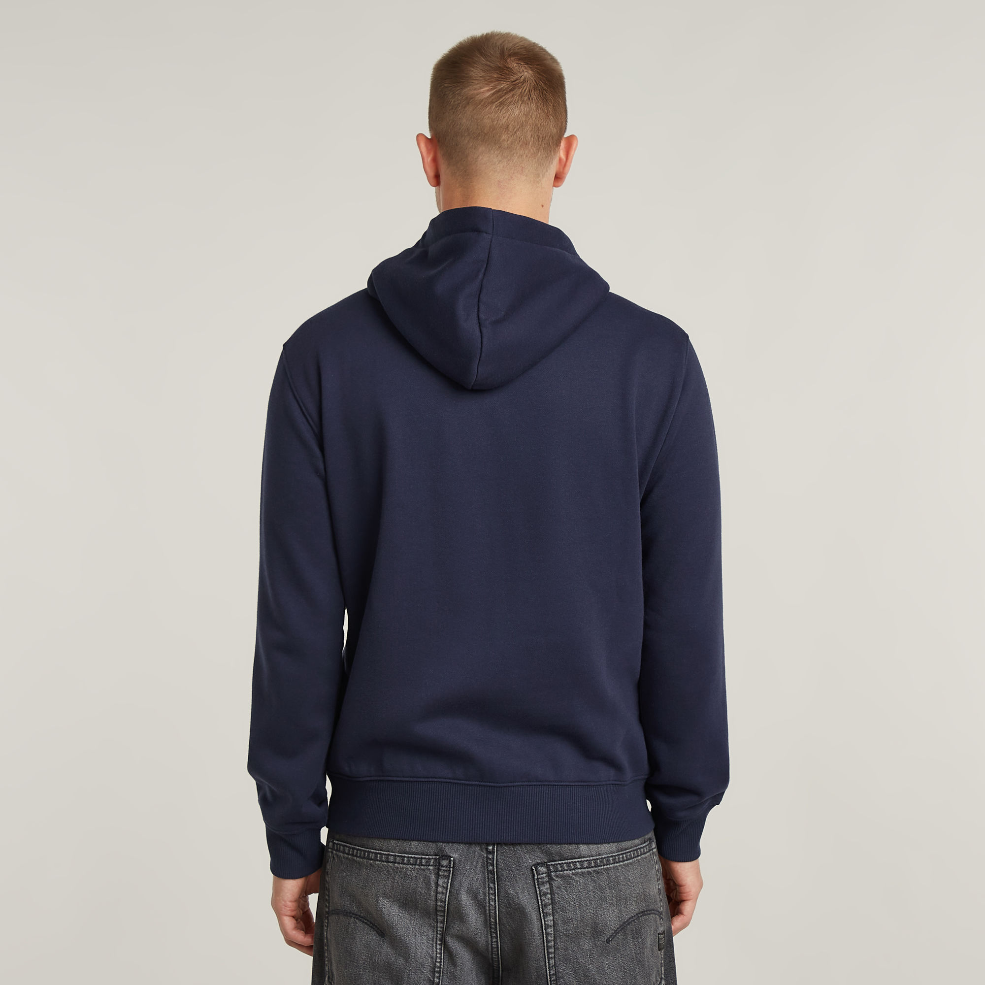 G-Star RAW Originals Logo Hoodie Donkerblauw Heren