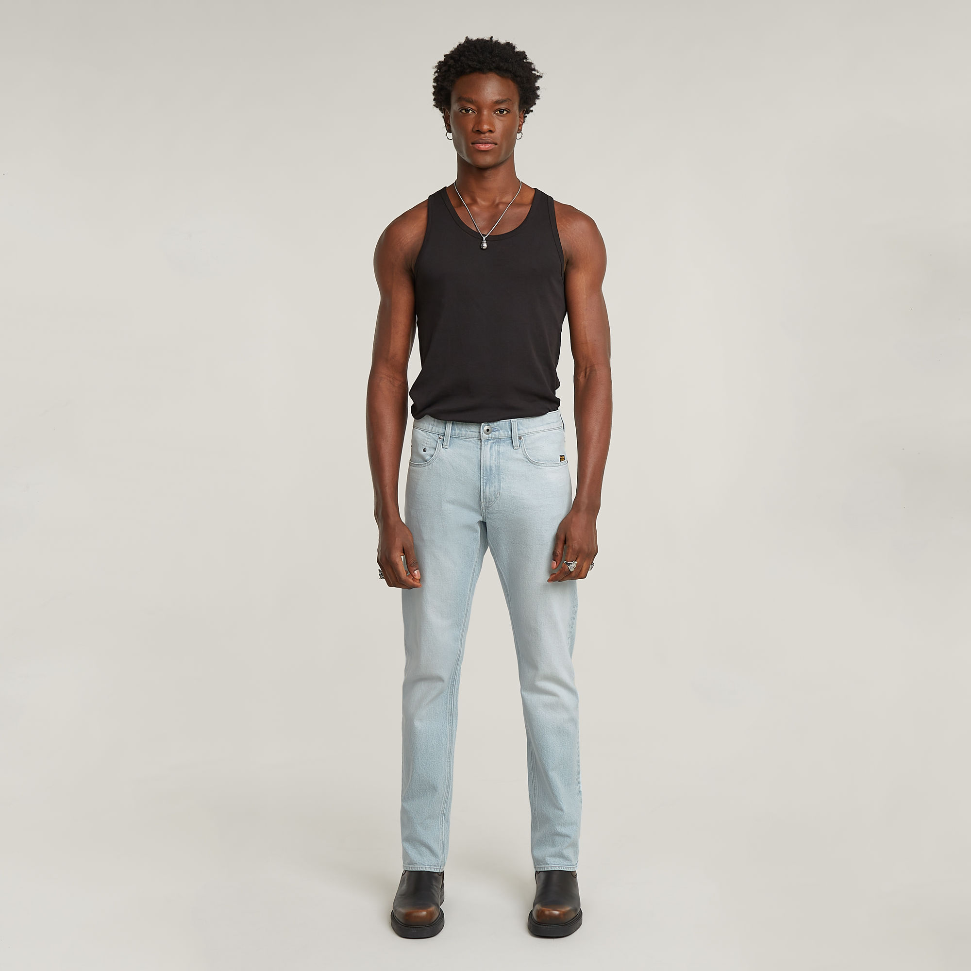 Thumbnail - Mosa Straight Jeans - Hellblau - Herren