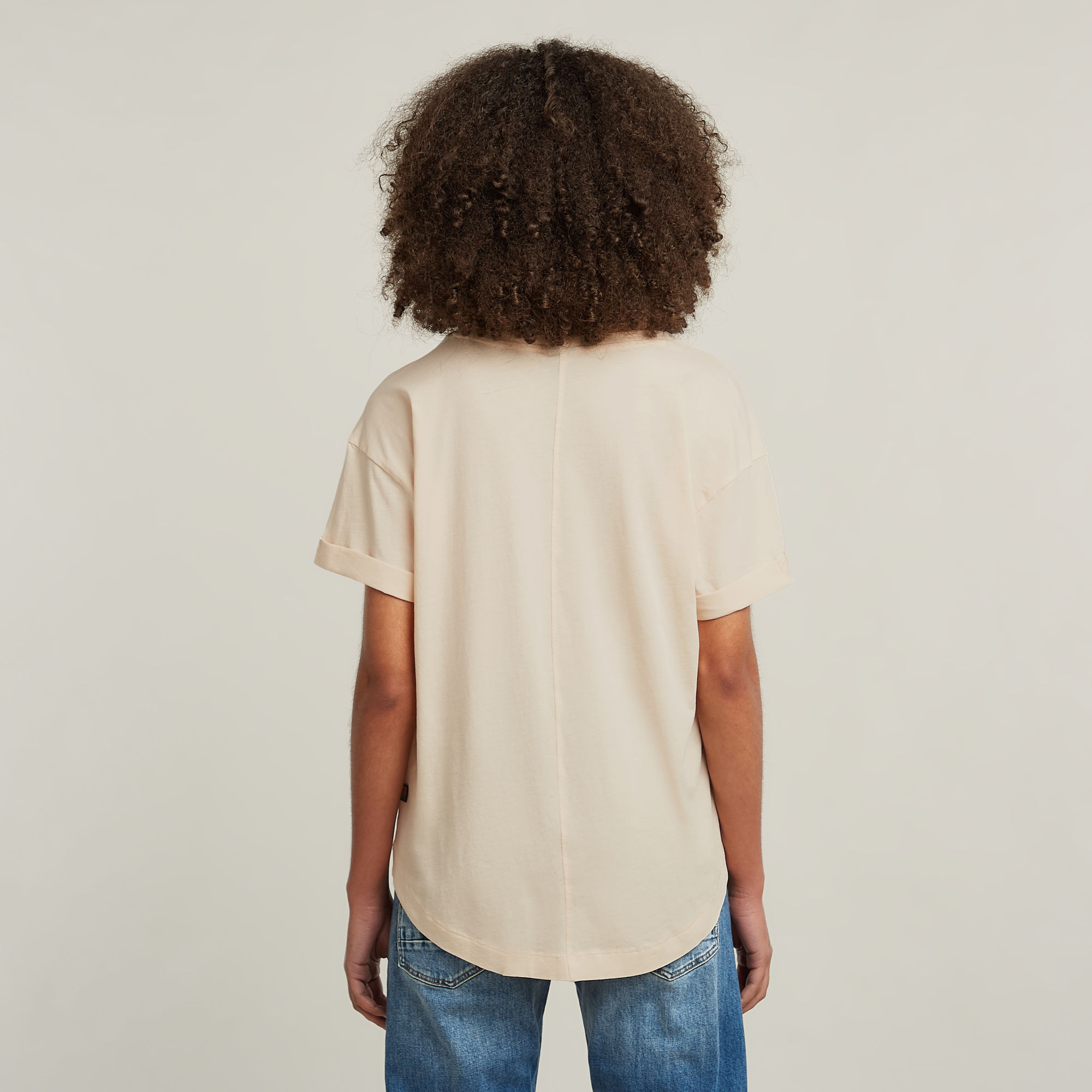 G-Star RAW Rolled Up Sleeve Boyfriend Top Roze Dames