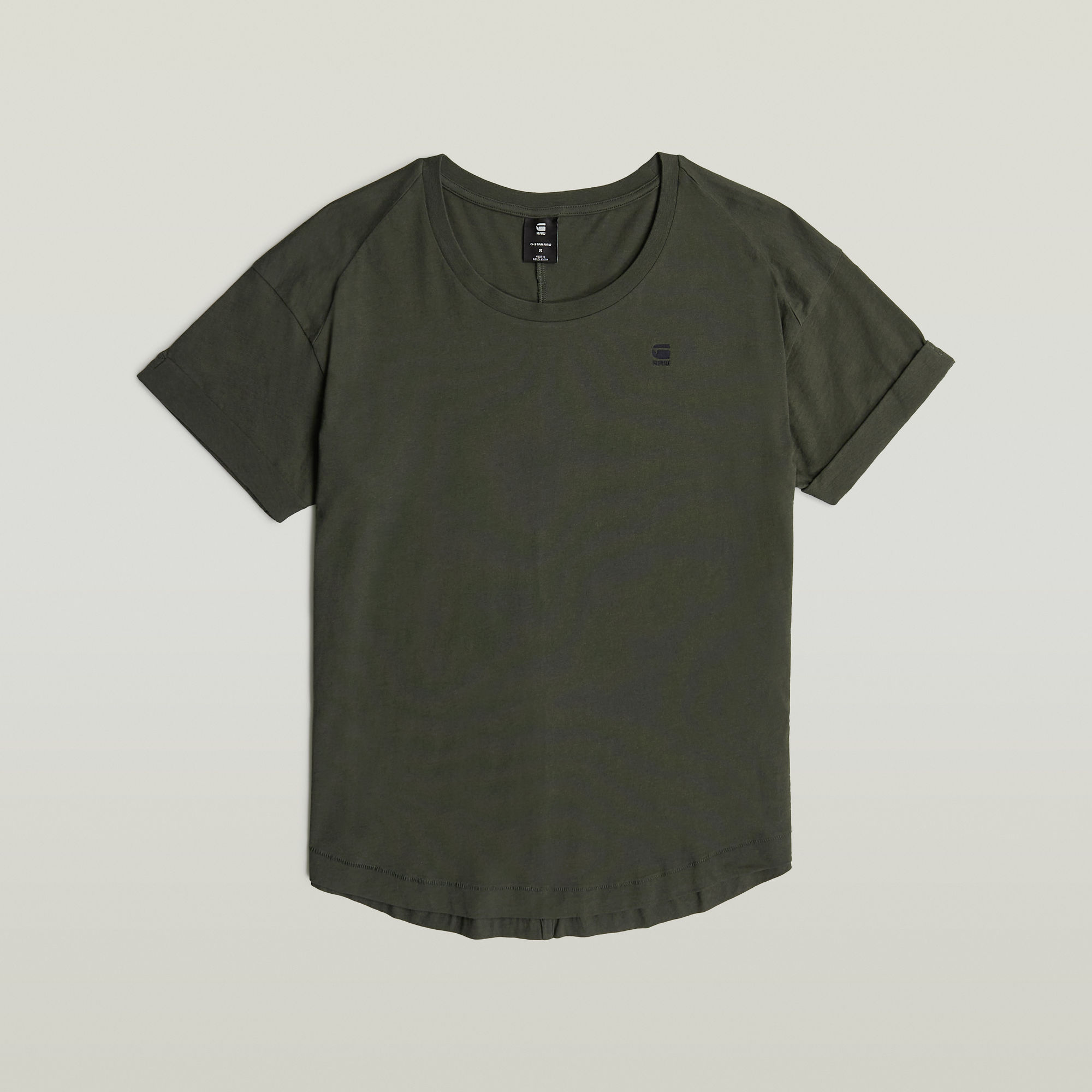 G-Star RAW Rolled Up Sleeve Boyfriend Top Grijs Dames