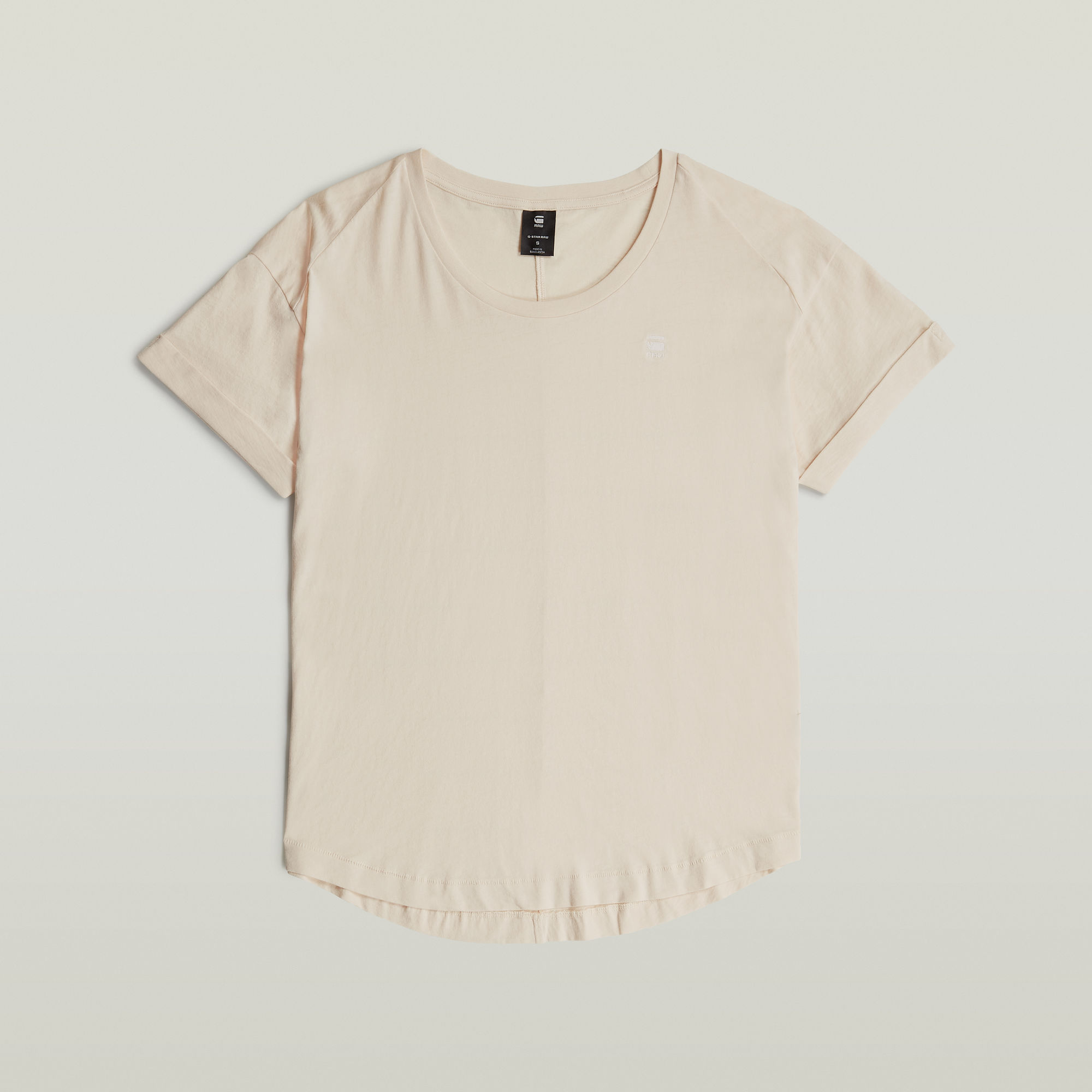 G-Star RAW Rolled Up Sleeve Boyfriend Top Roze Dames