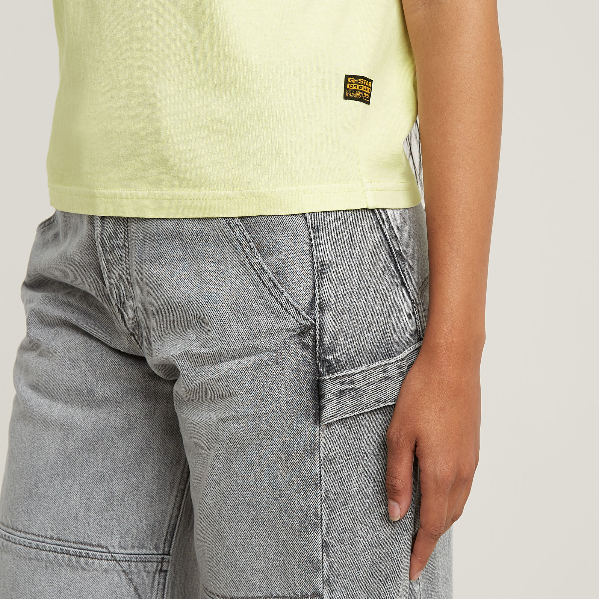 G-Star RAW Mini G-Script Logo T-shirt Groen Dames