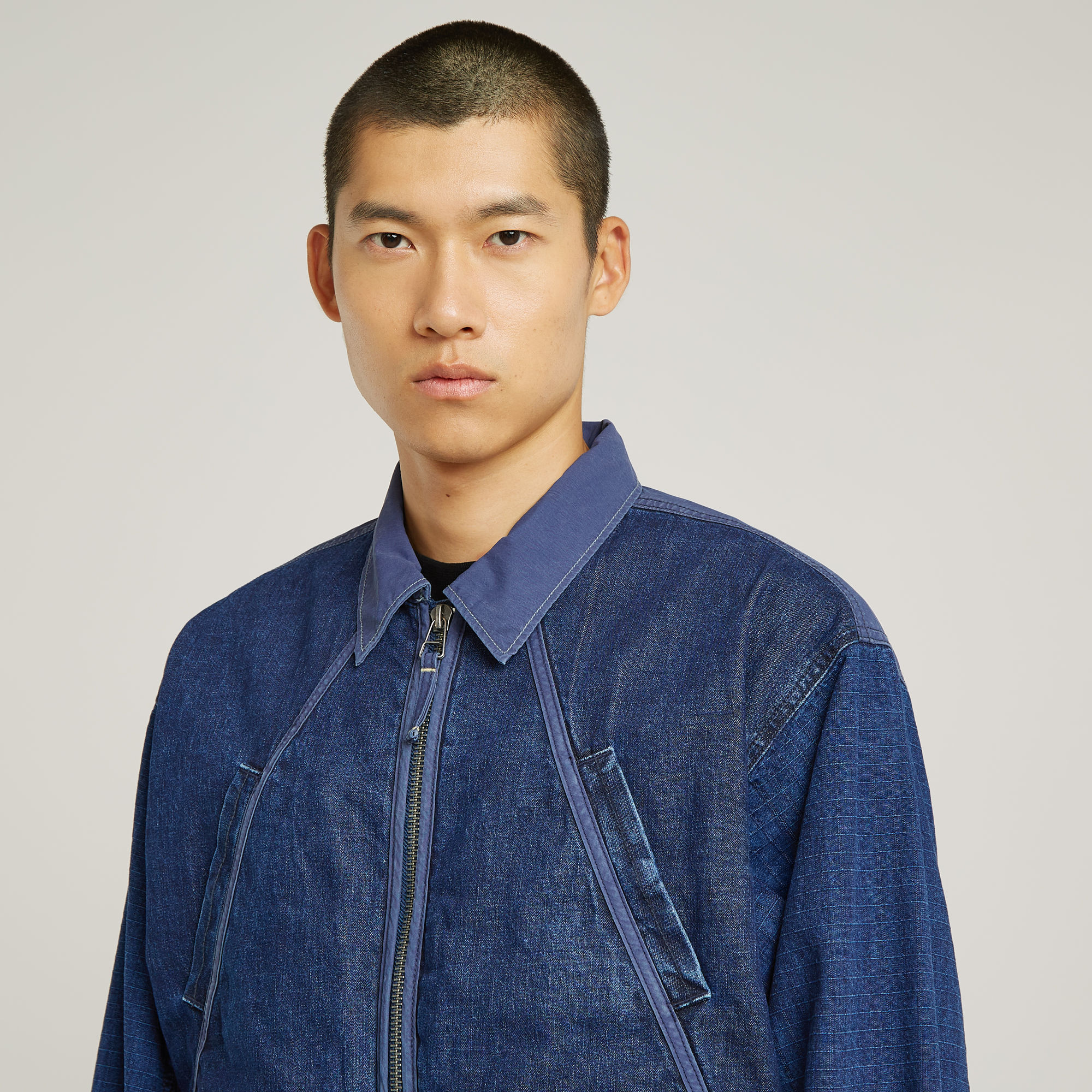 G-Star RAW Mixed Coach Zip Jack Donkerblauw Heren