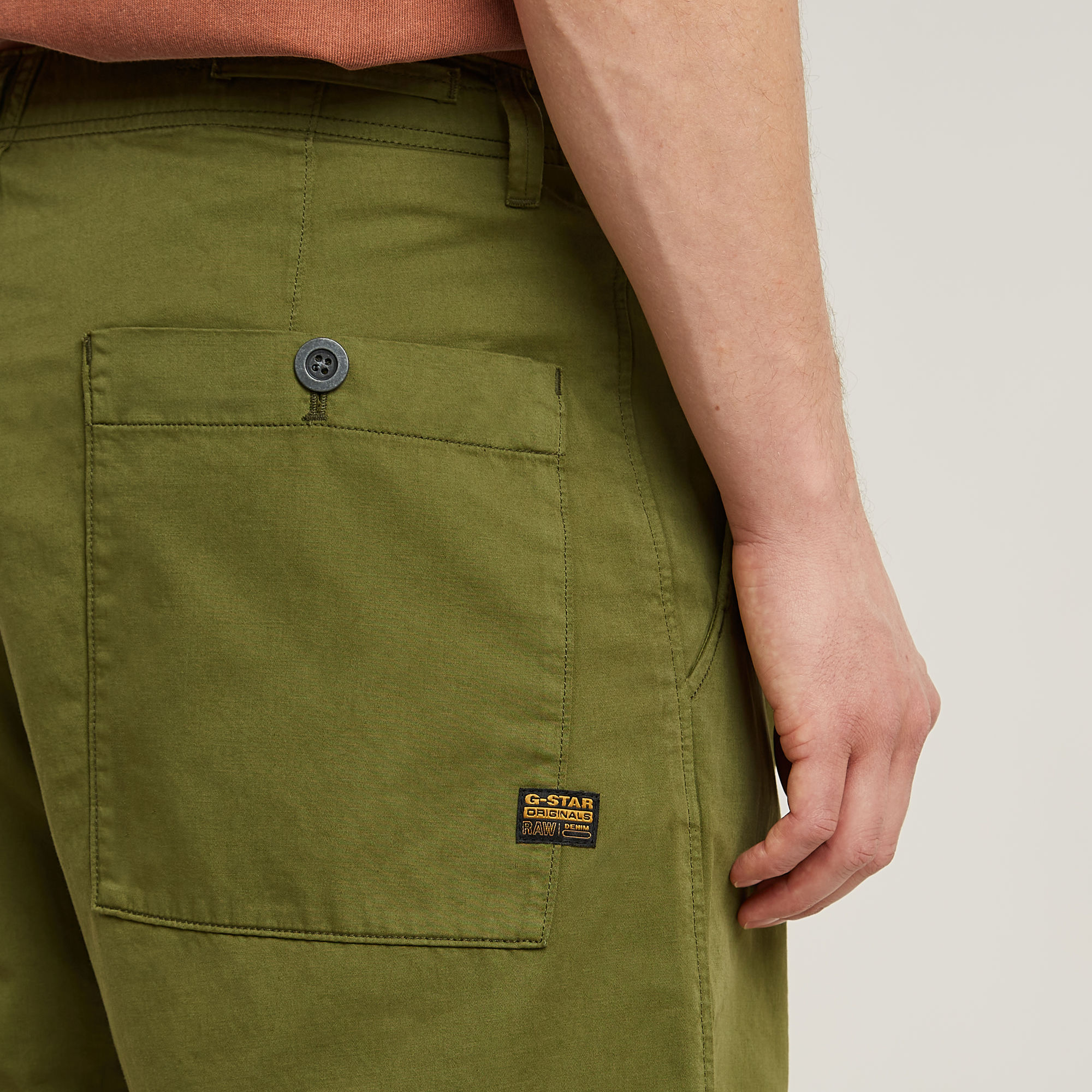 G-Star RAW Pleated Chino Short Groen Heren