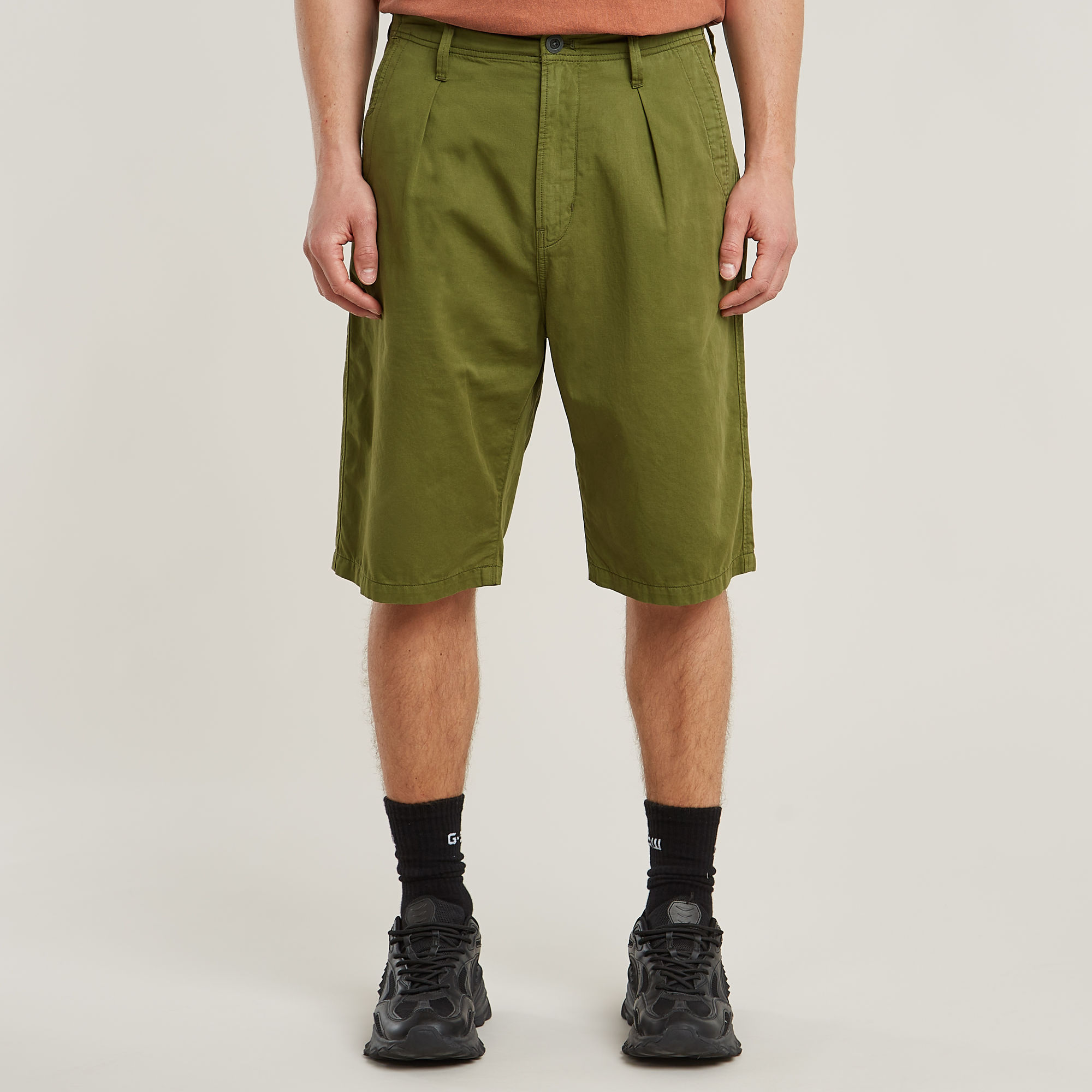 G-Star RAW Pleated Chino Short - Groen - Heren