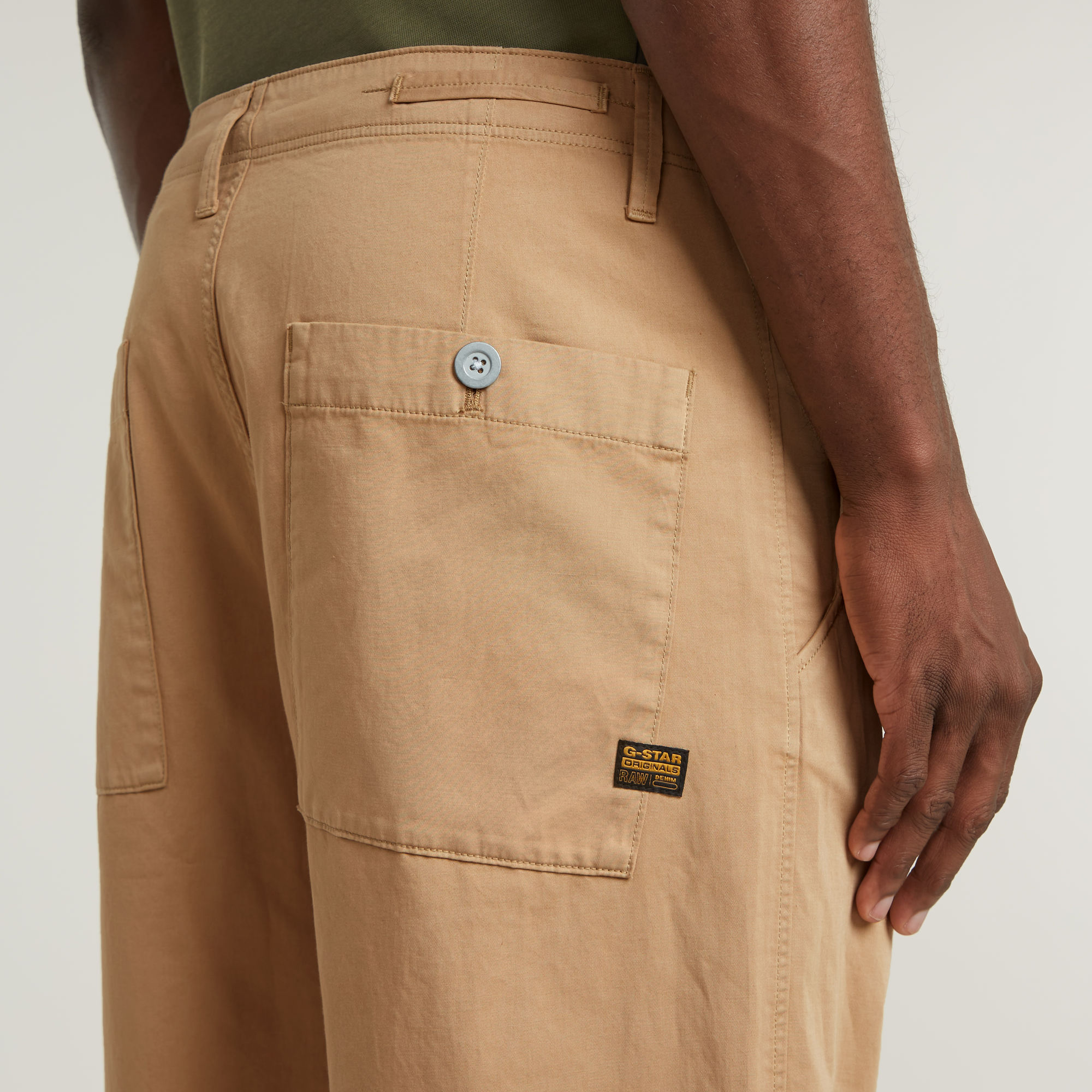 G-Star RAW Pleated Chino Relaxed Tapered Bruin Heren