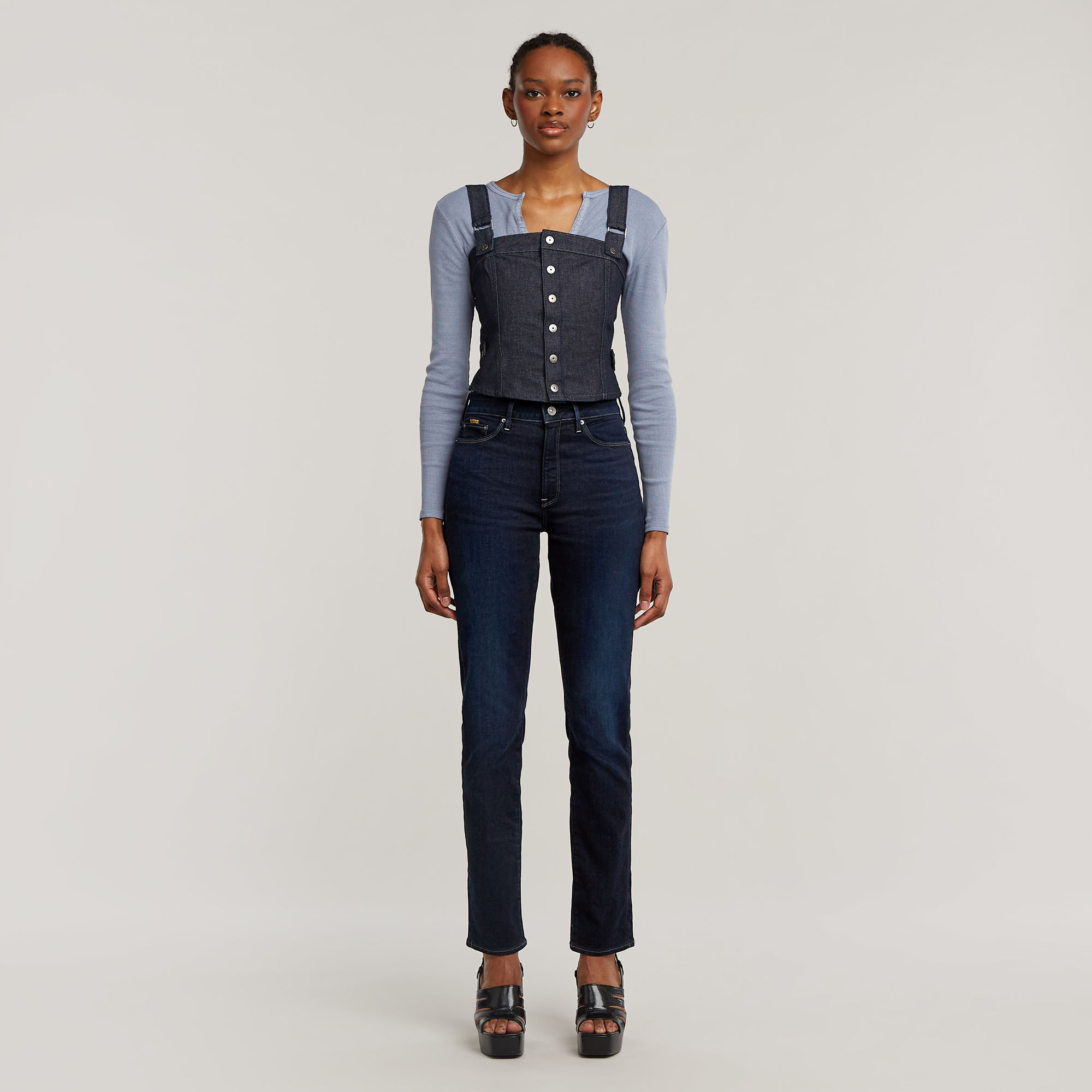 Thumbnail - 3301 Shape Skinny Jeans - Dunkelblau - Damen