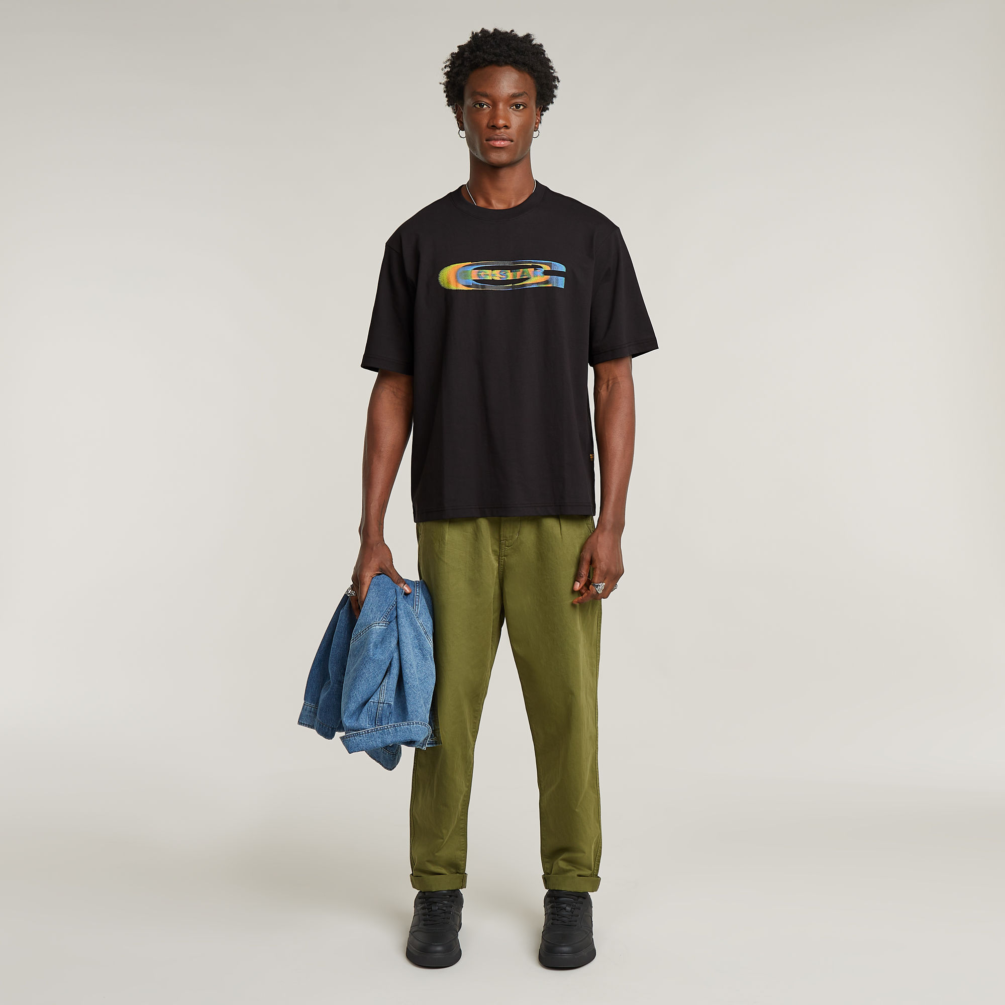 G-Star RAW Pleated Chino Relaxed Tapered Jeans Groen Heren