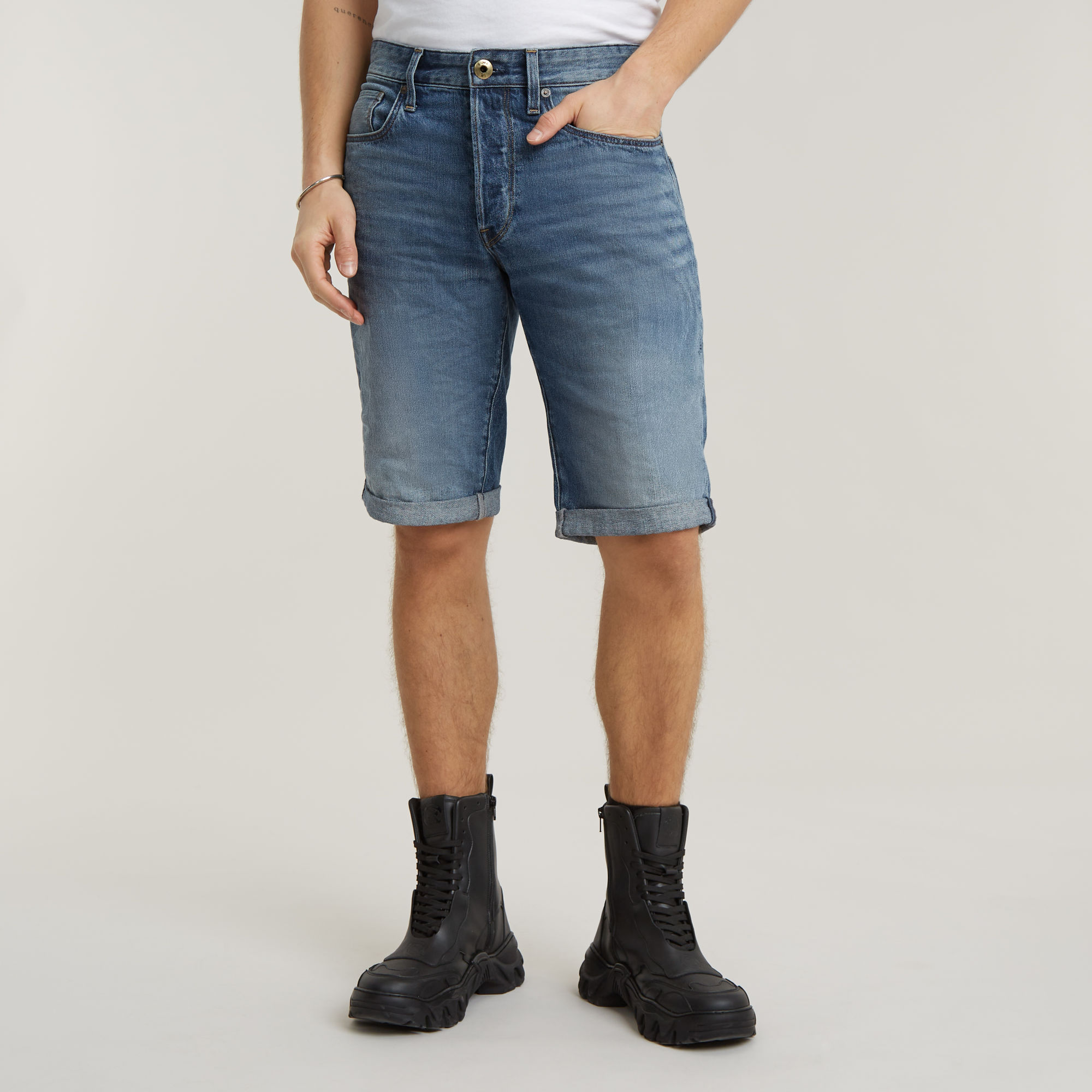 

3301 Denim Shorts - Medium blue - Men