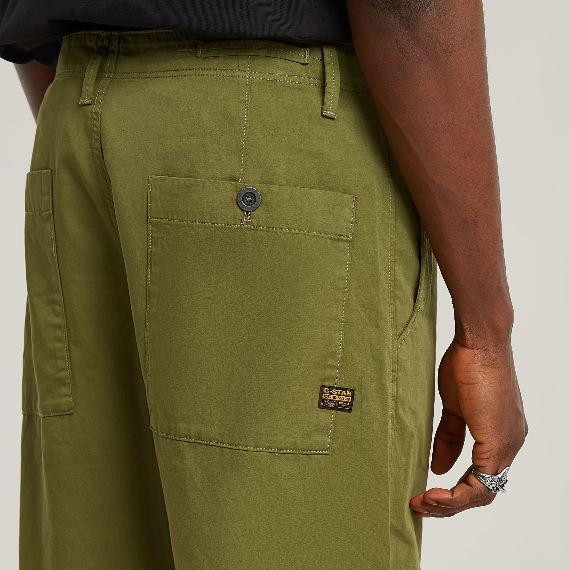 G-Star RAW Pleated Chino Relaxed Tapered Jeans Groen Heren
