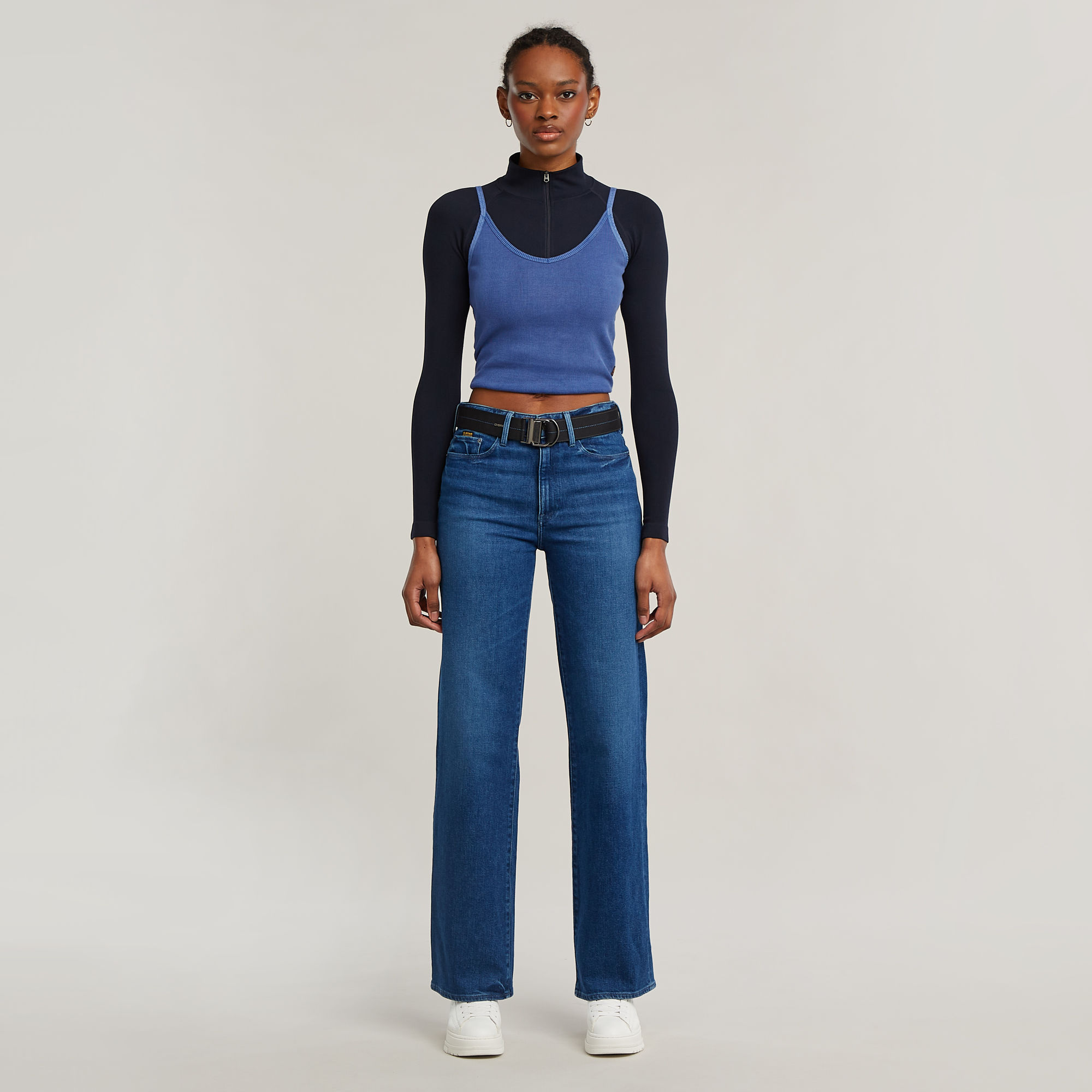 Thumbnail - 3301 Shape Straight Jeans - Mittelblau - Damen