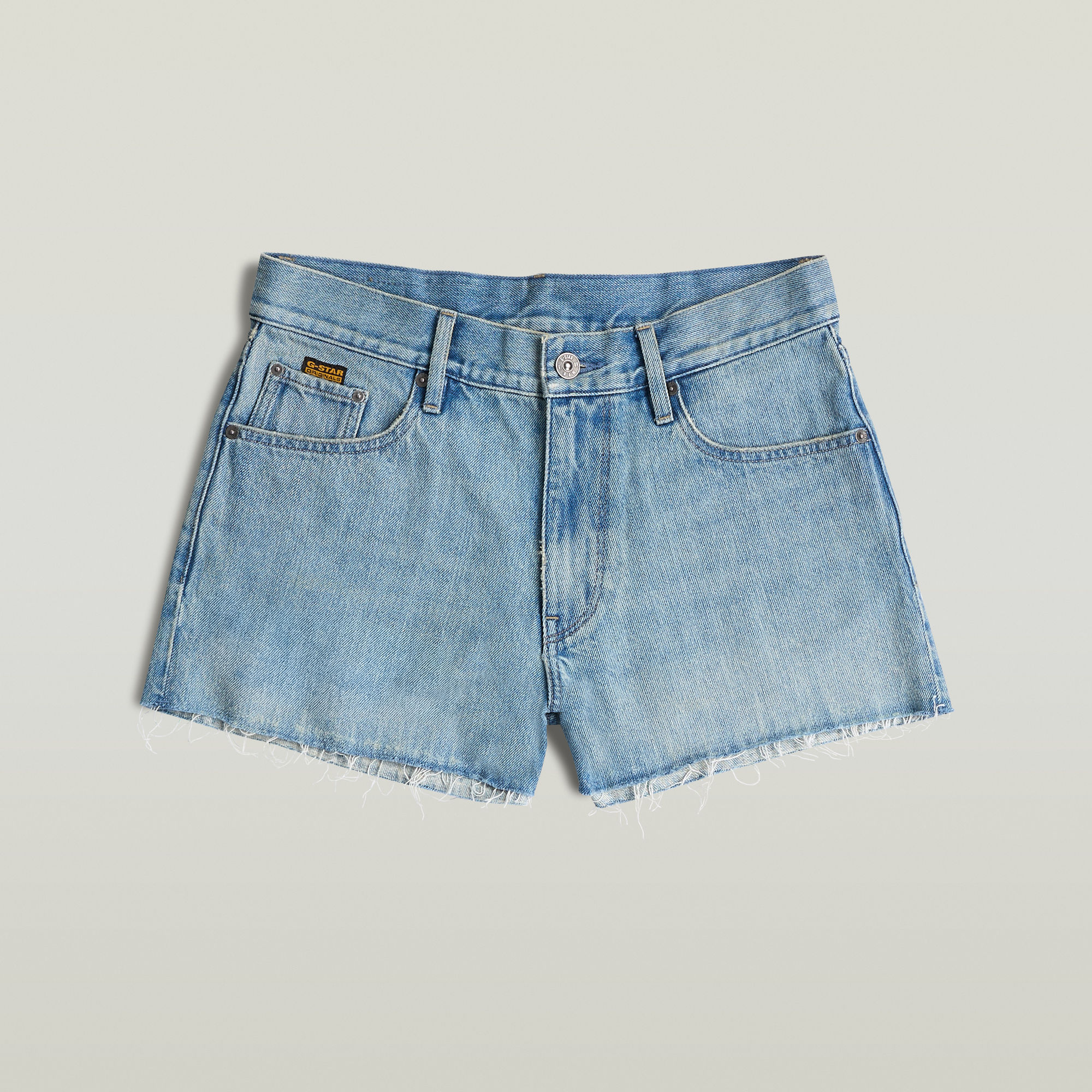 G-Star RAW True Raw Edge Denimshort Lichtblauw Dames