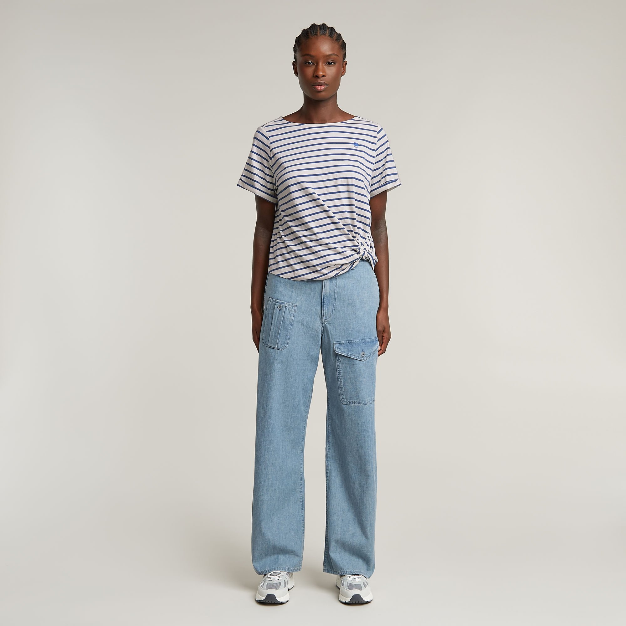G-Star RAW Striped Knot Top Meerkleurig Dames