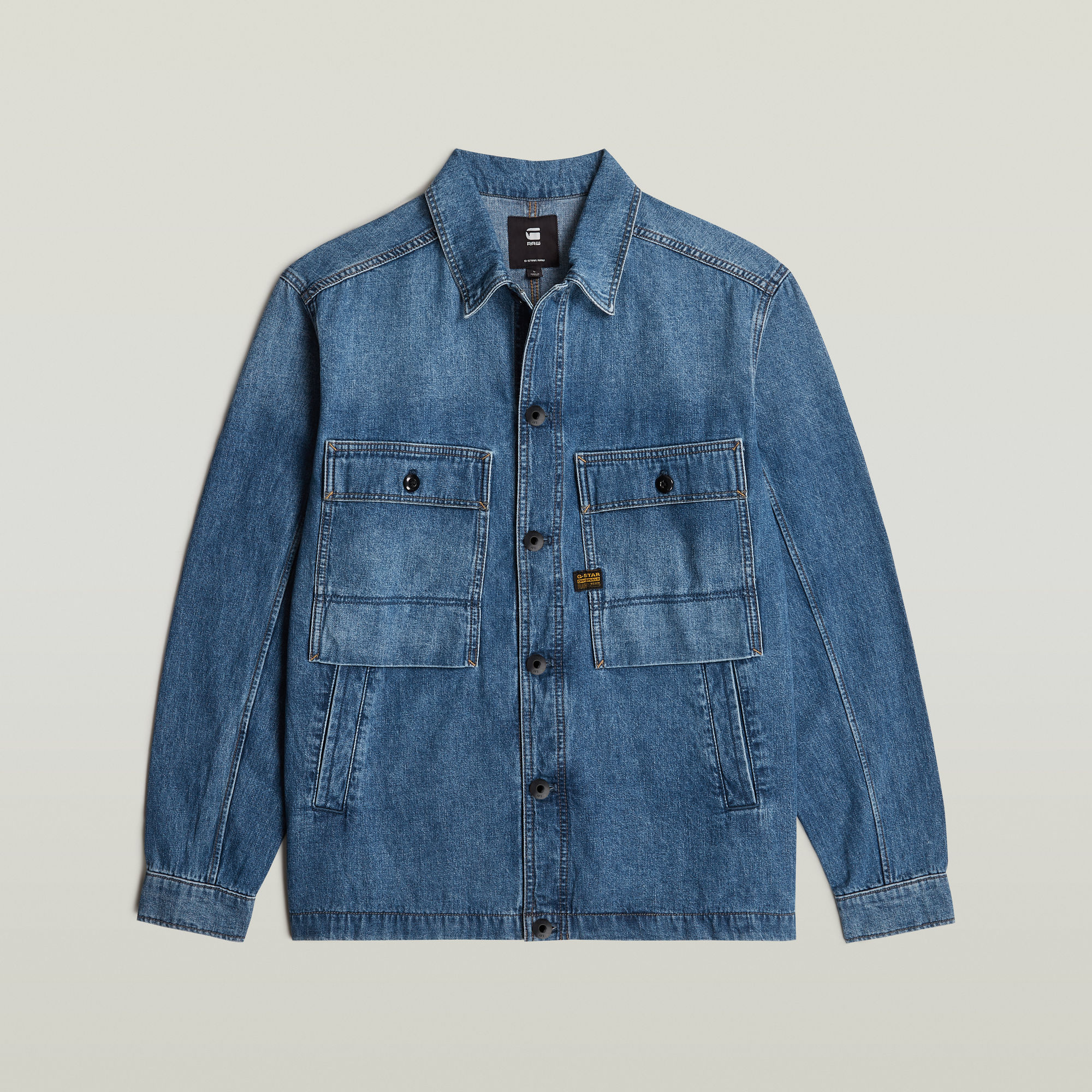 G-Star RAW Mosa Overshirt Midden blauw Heren
