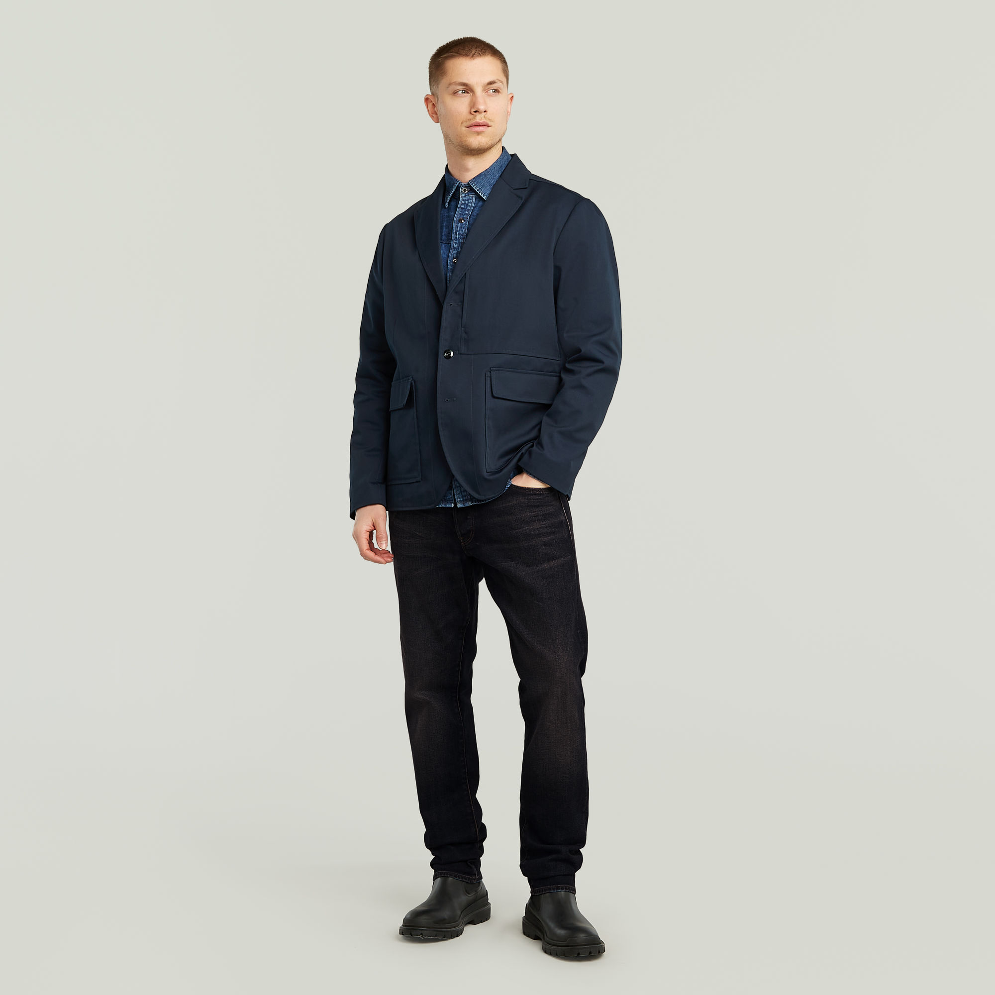 G-Star RAW Chore Casual Blazer Donkerblauw Heren