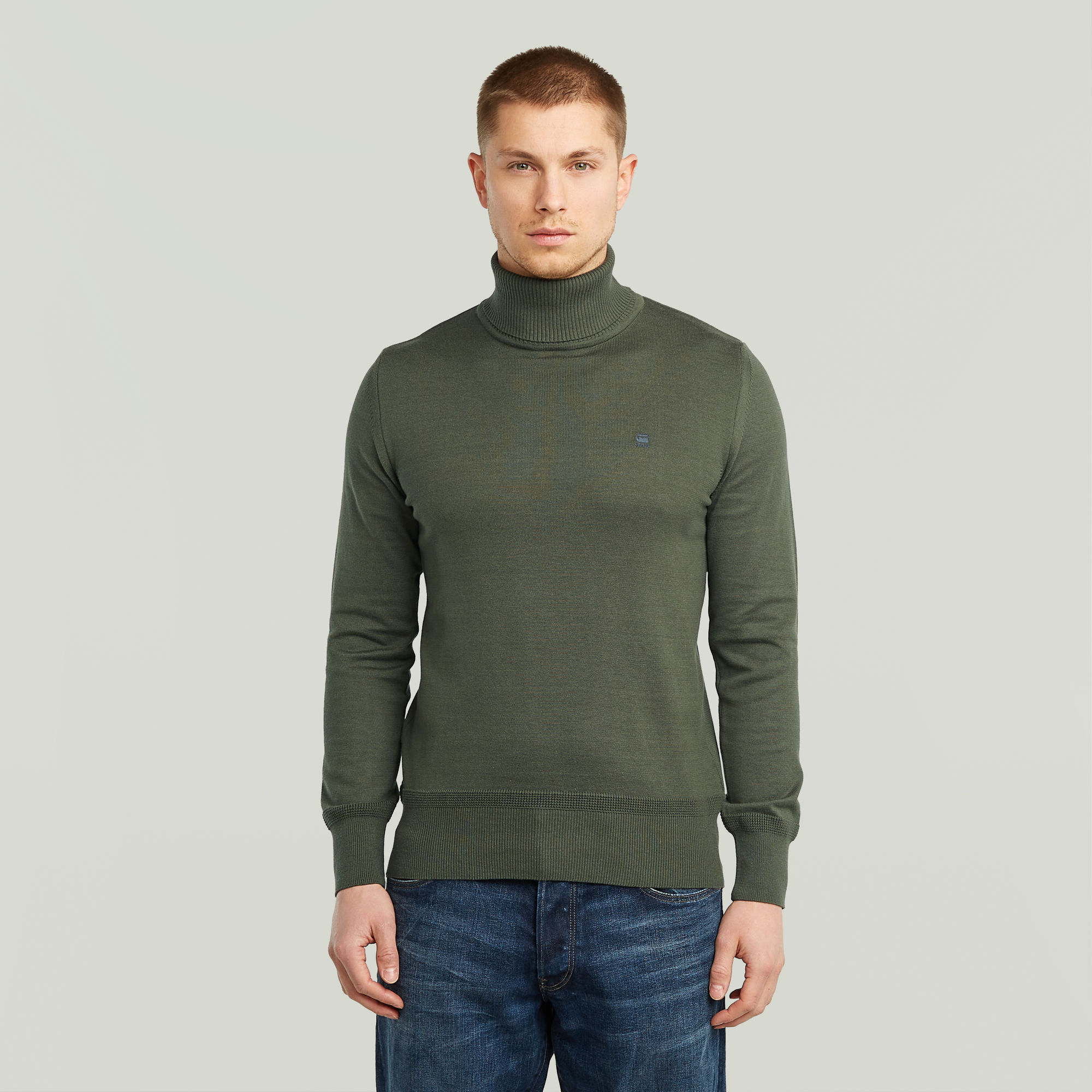 

Core Turtle Knitted Sweater - Green - Men