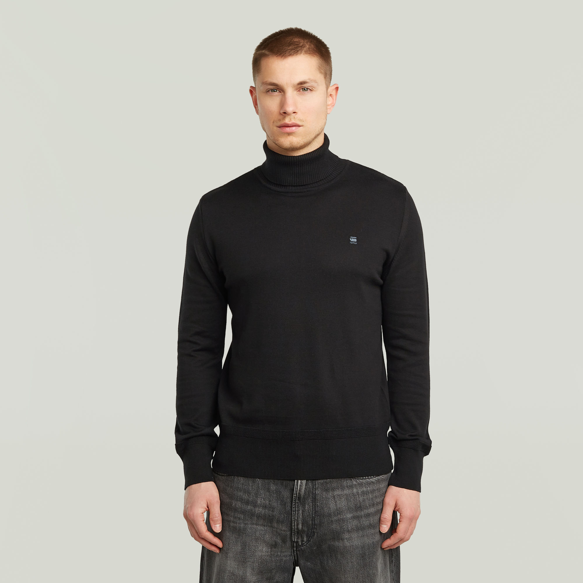 

Core Turtle Knitted Sweater - Black - Men