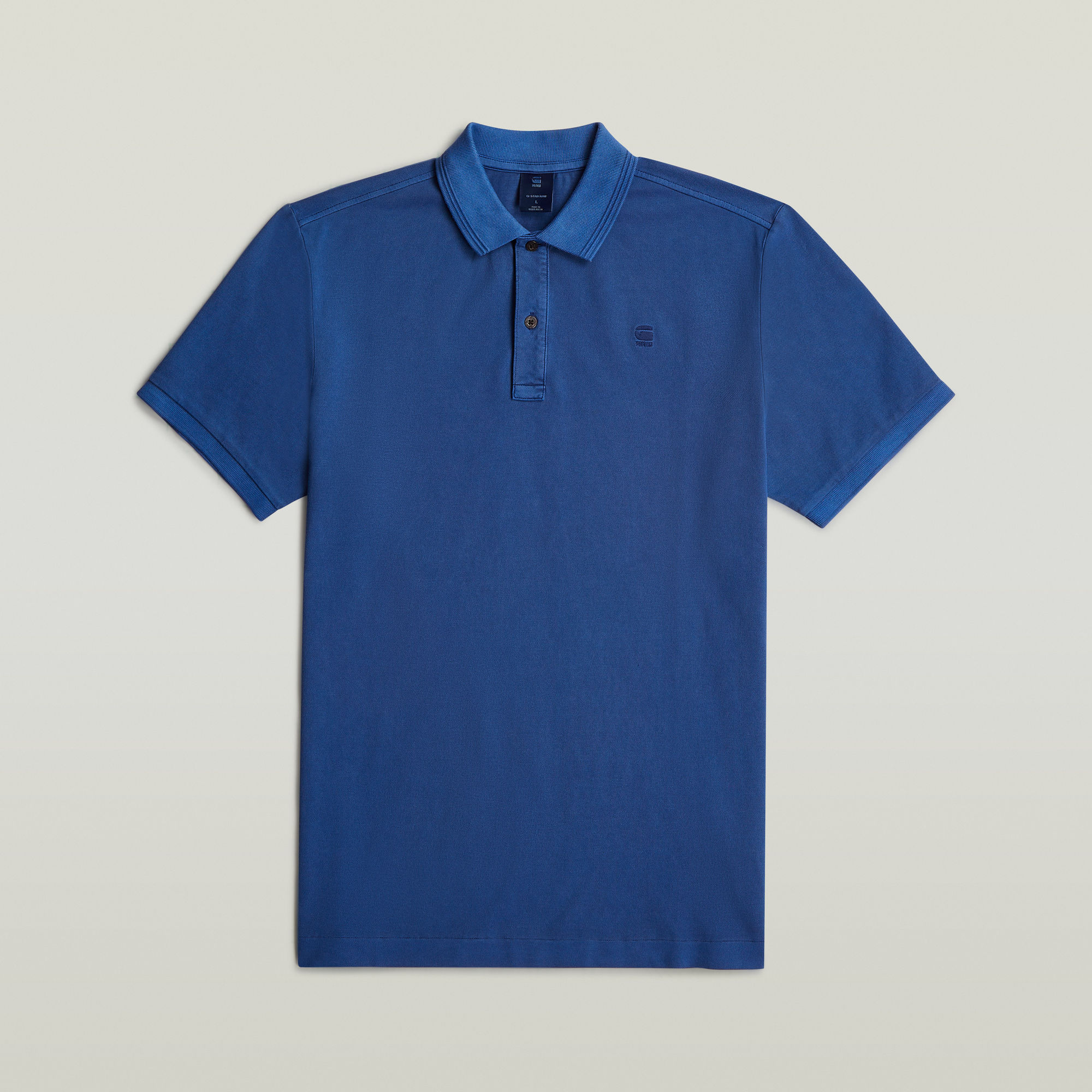 G-Star RAW Dunda Overdyed Slim Polo Midden blauw Heren