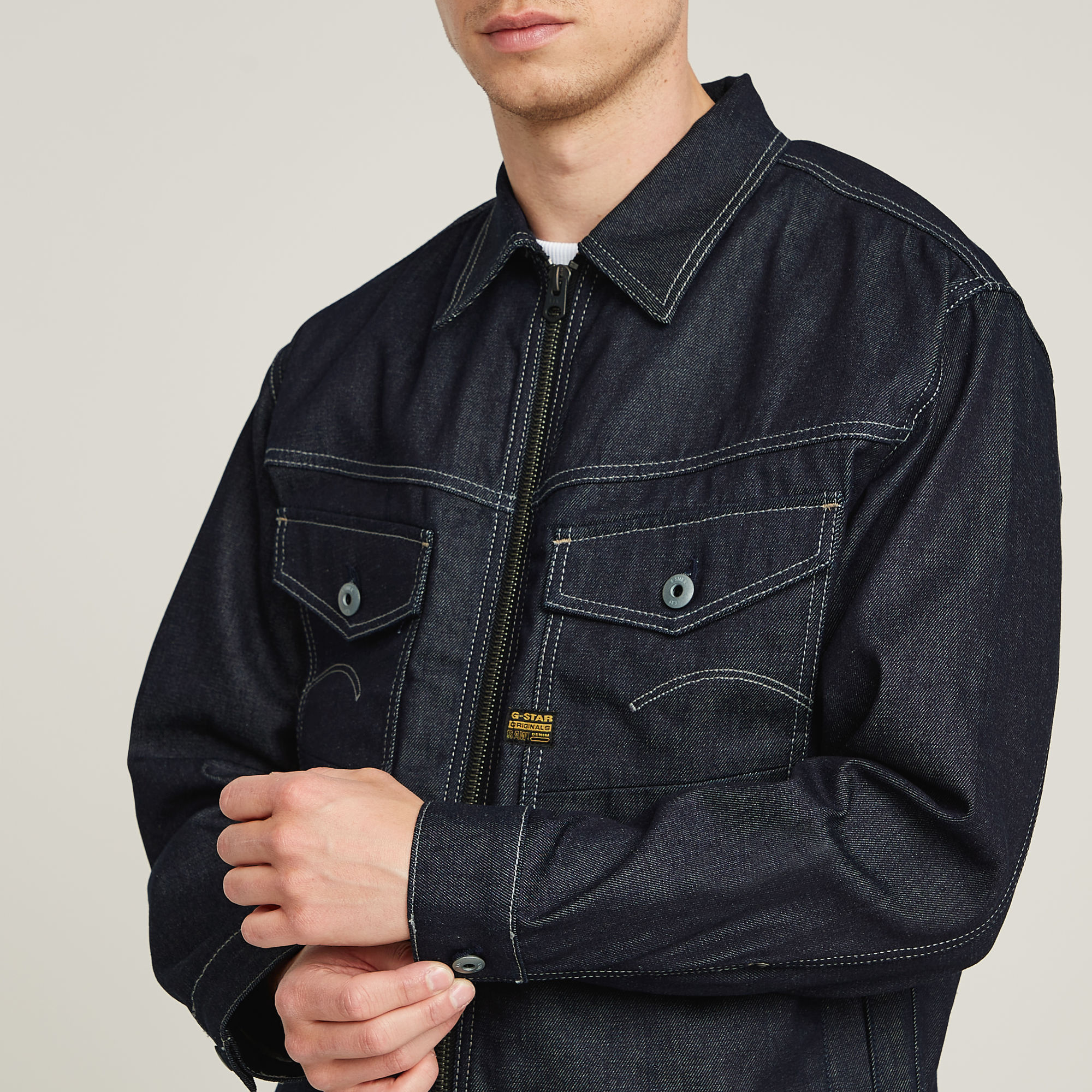 G-Star RAW Dakota Zip Jack Donkerblauw Heren