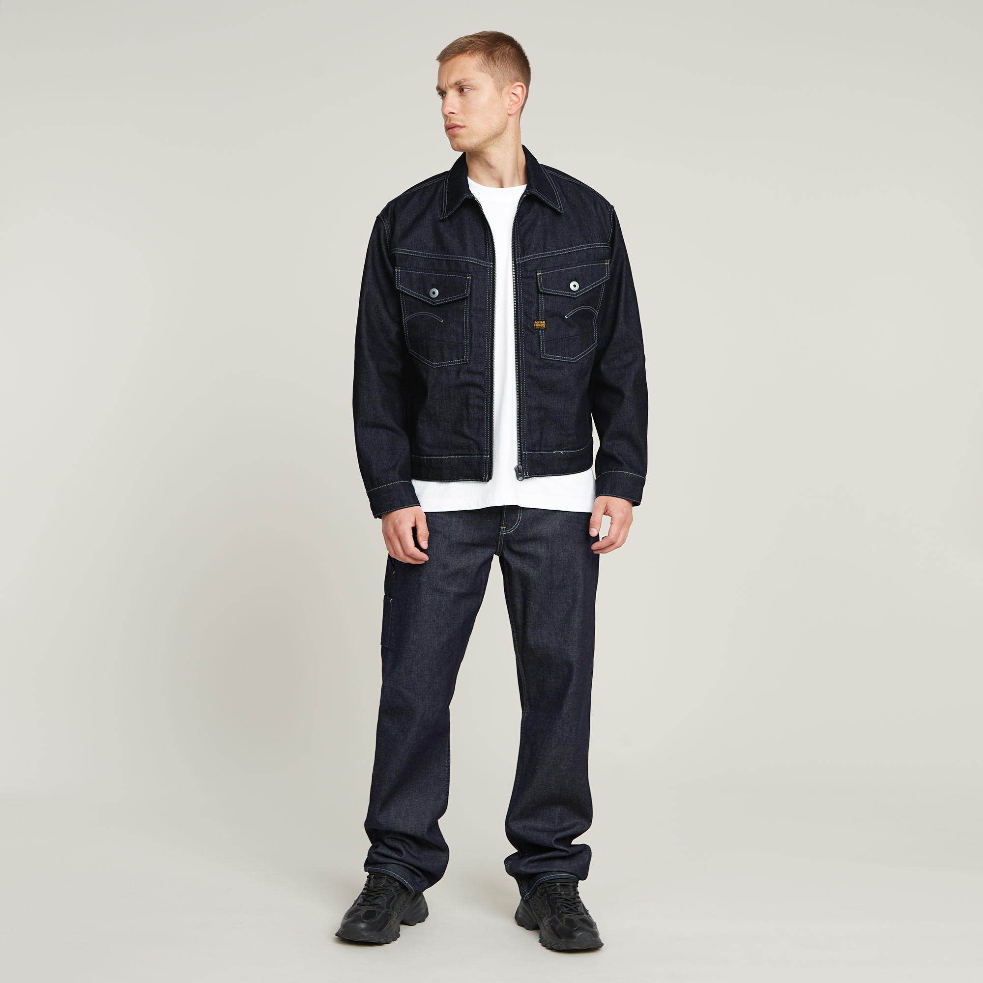 G-Star RAW Dakota Zip Jack Donkerblauw Heren