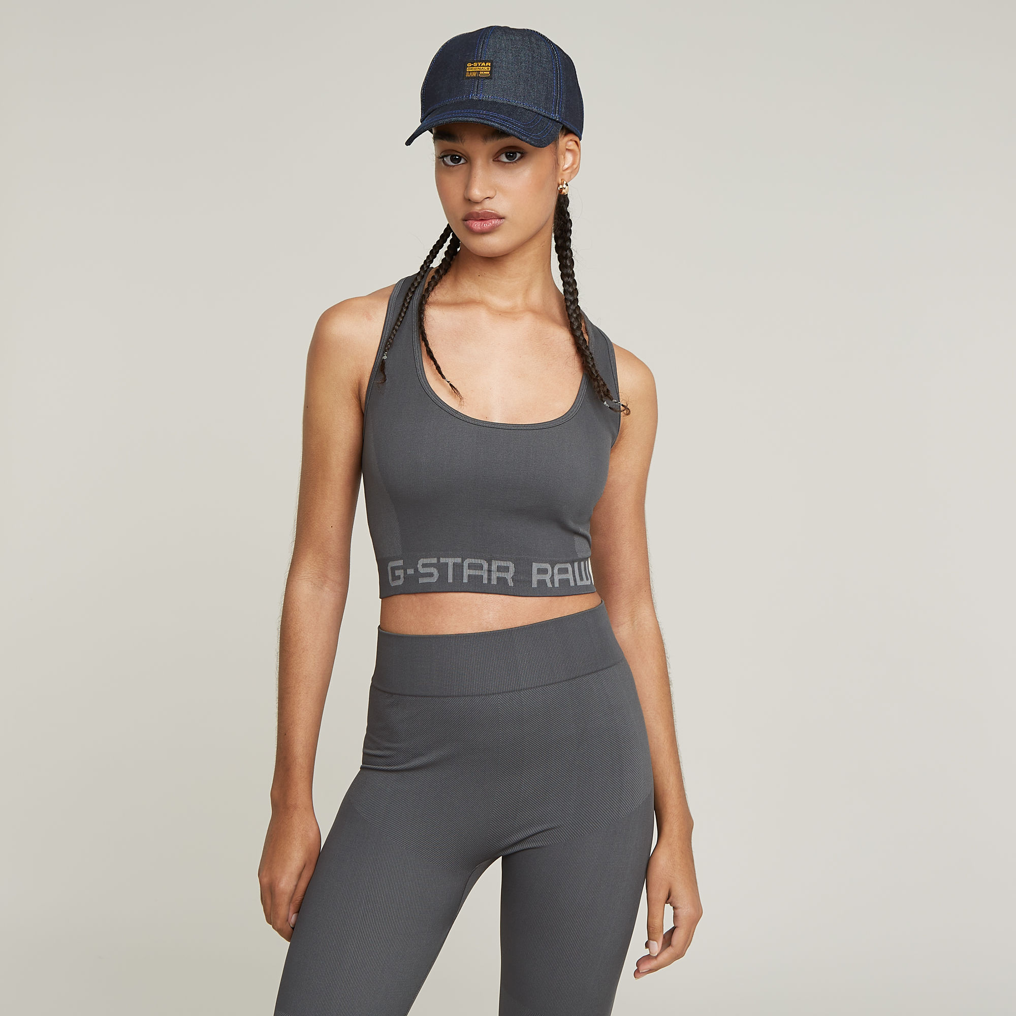 G-Star RAW Seamless Racerback Top Grijs Dames