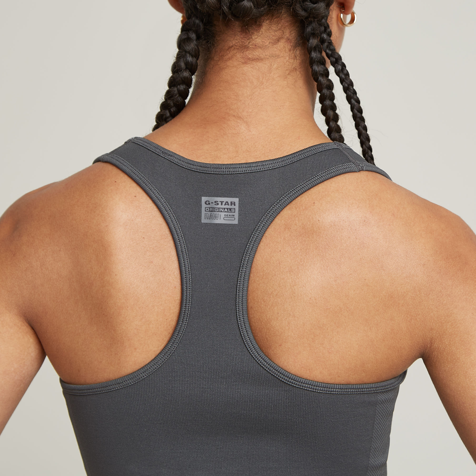 G-Star RAW Seamless Racerback Top Grijs Dames