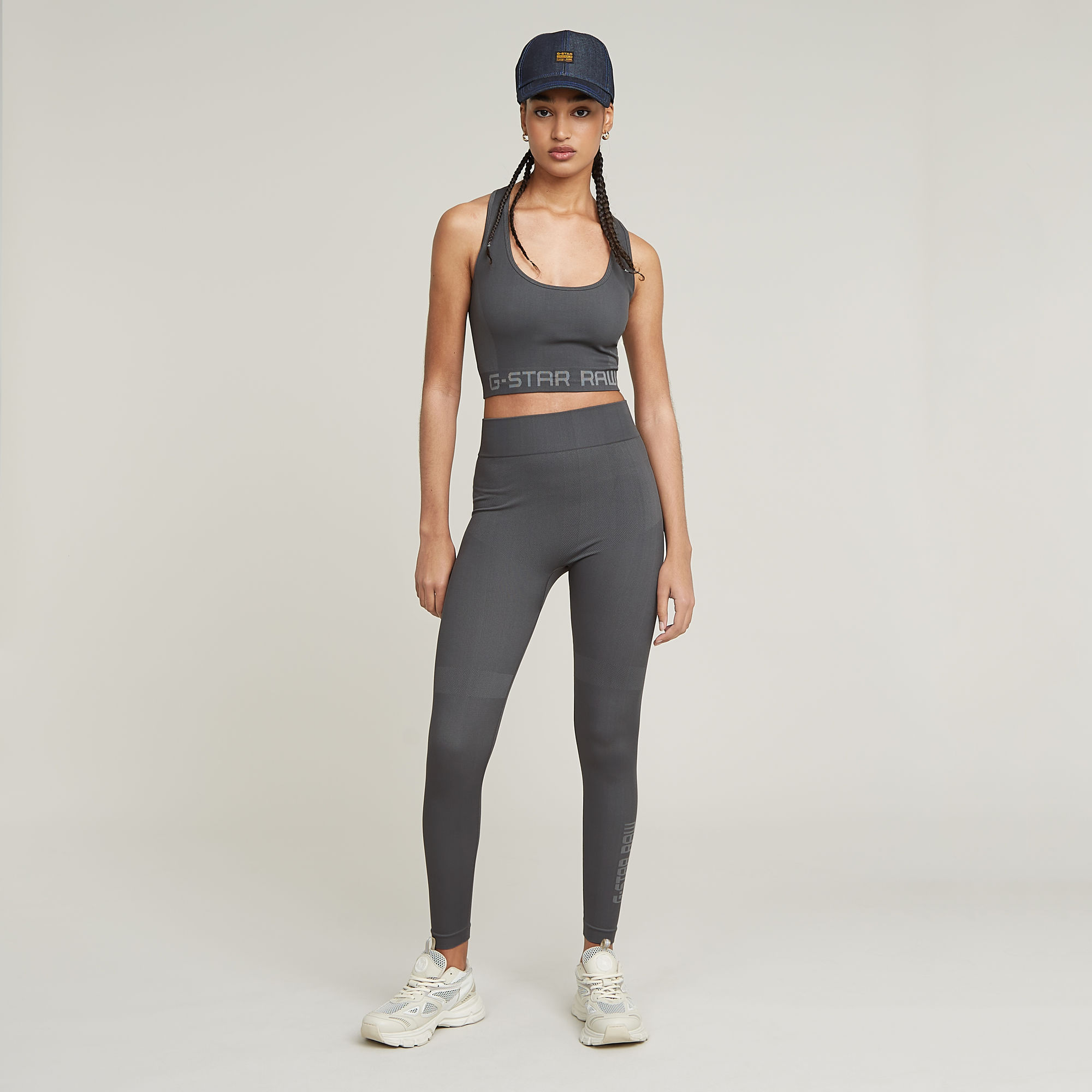 G-Star RAW Seamless Racerback Top Grijs Dames
