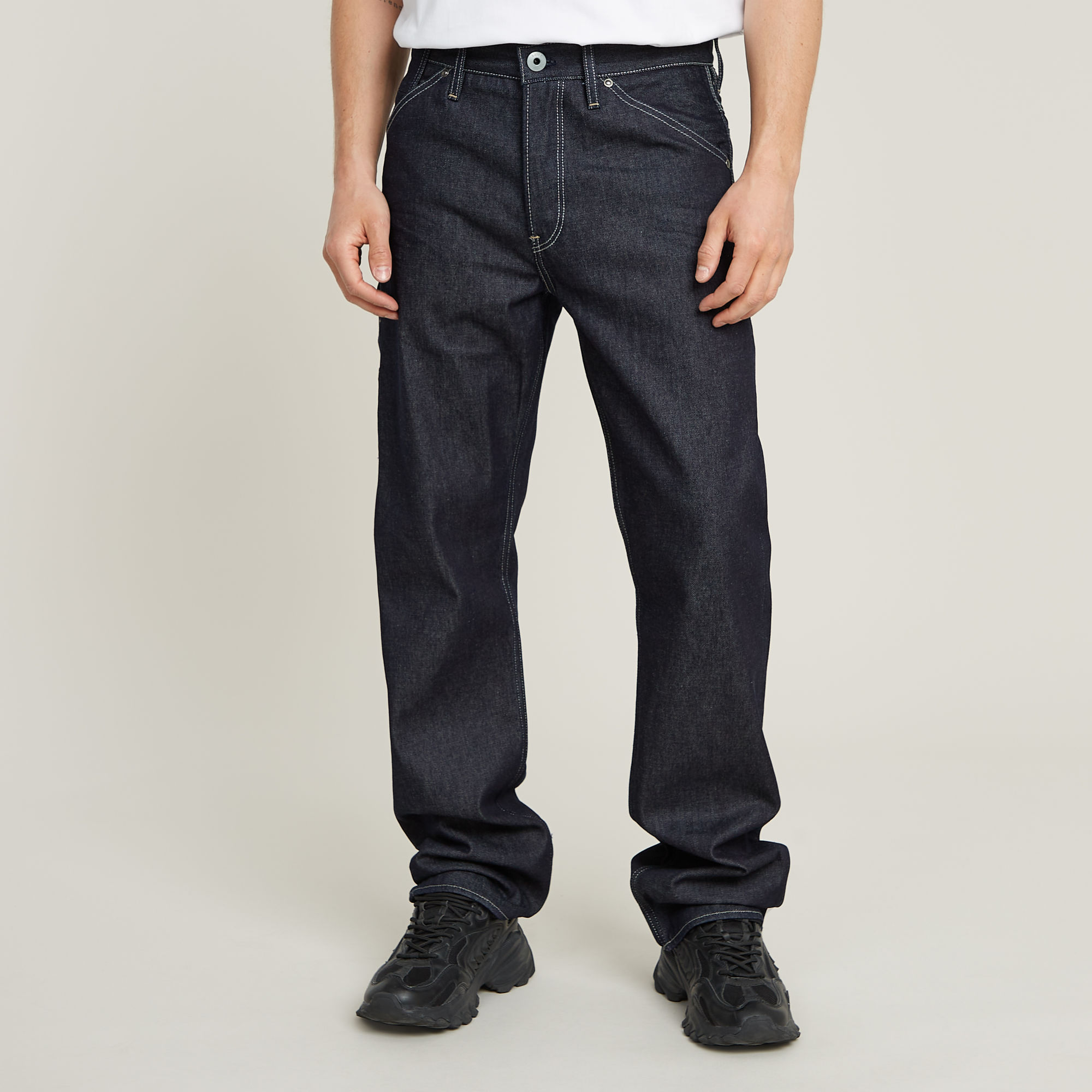 G-Star RAW Dakota Logger Regular Straight Jeans Donkerblauw Heren