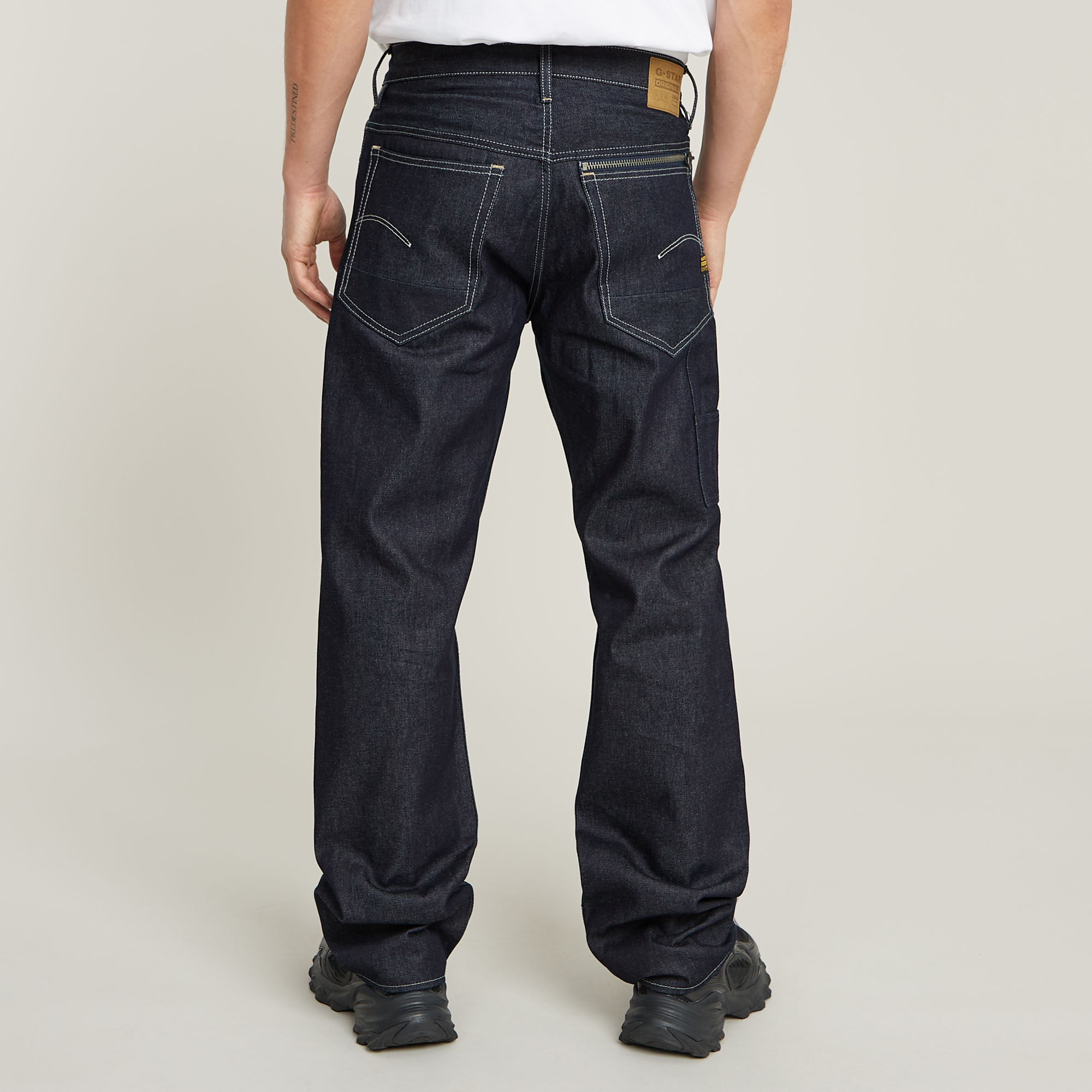 G-Star RAW Dakota Logger Regular Straight Jeans Donkerblauw Heren