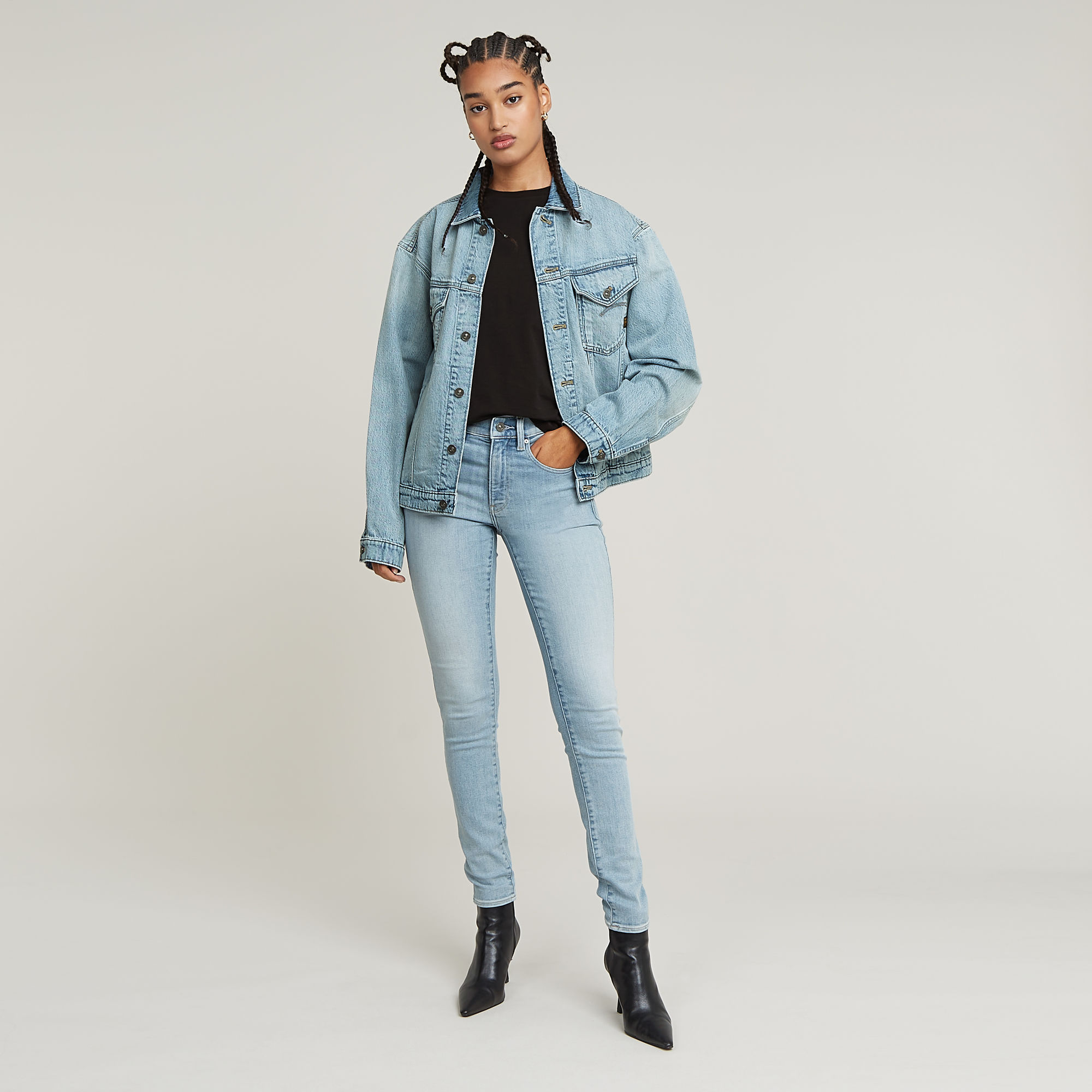 G-Star RAW Lhana Skinny Jeans Lichtblauw Dames