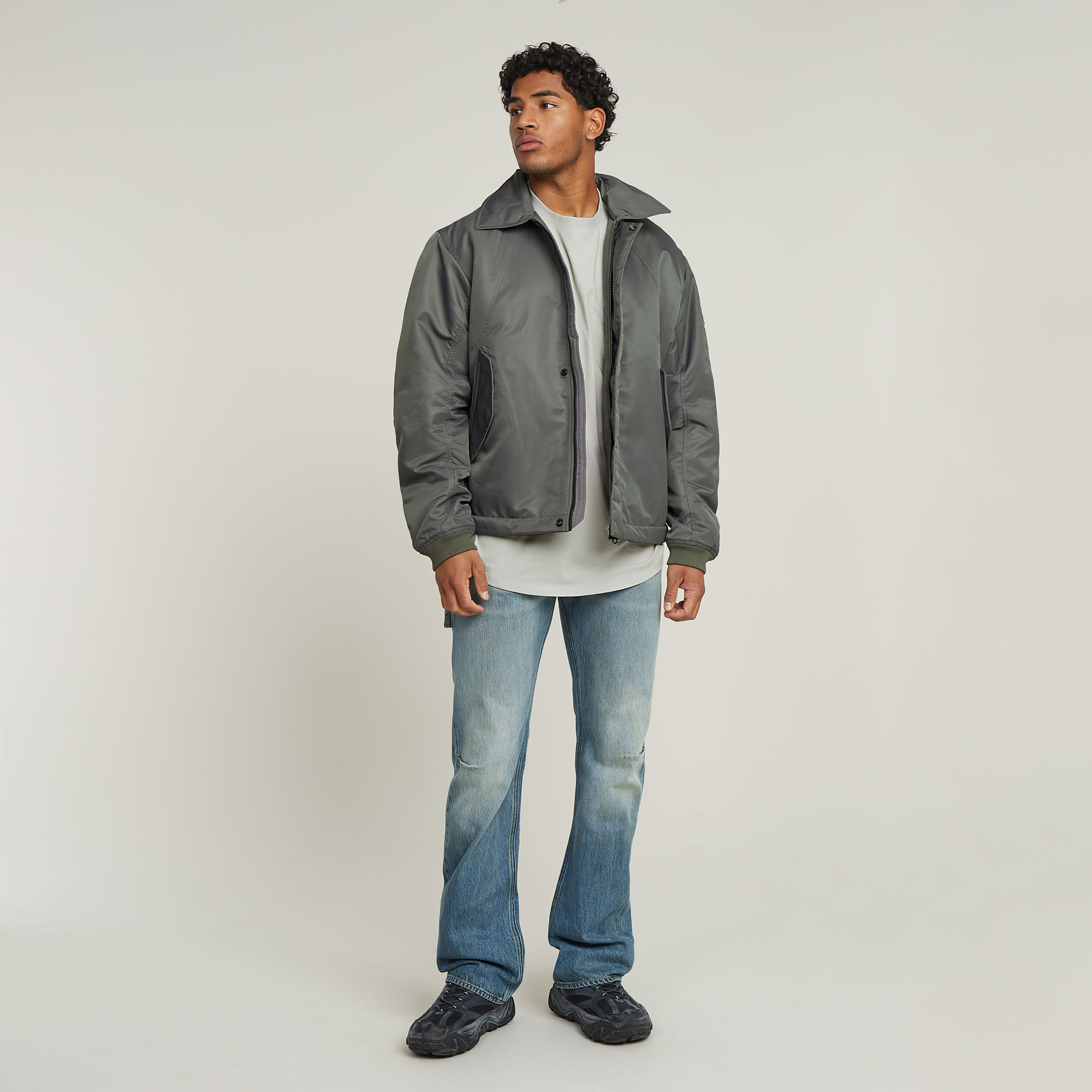 G-Star RAW Lichtgewicht Gewatteerd Bomberjack Grijs Heren