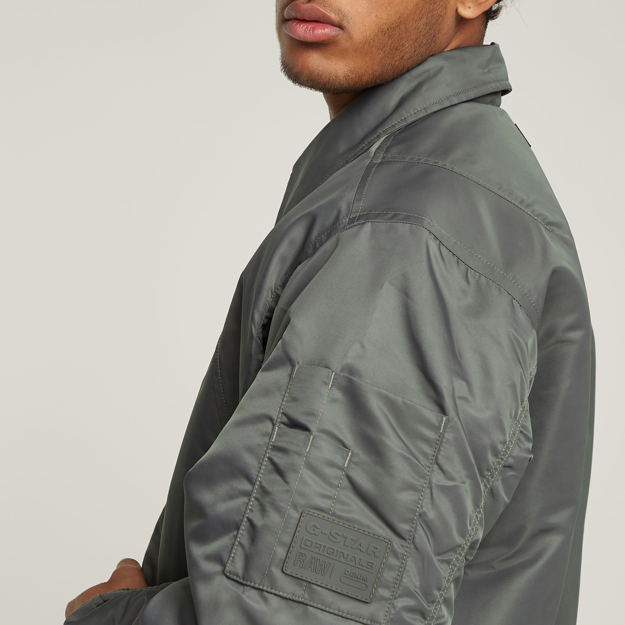 G-Star RAW Lichtgewicht Gewatteerd Bomberjack Grijs Heren